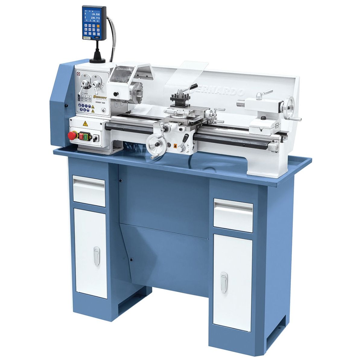 BERNARDO Leitspindeldrehmaschine – Modell Hobby 500 / 400 V inkl. 2-Achs Digitalanzeige DT 40