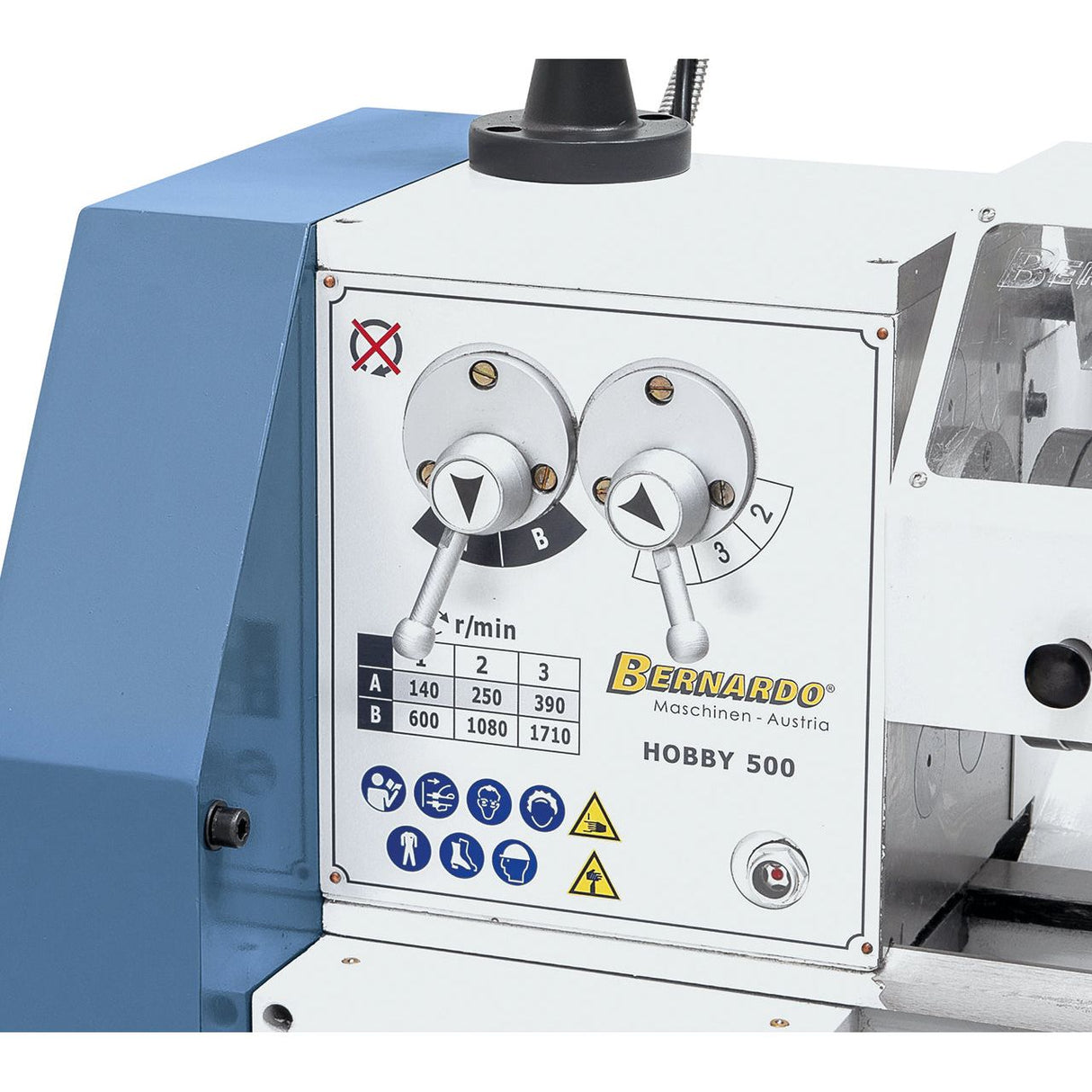 BERNARDO Leitspindeldrehmaschine – Modell Hobby 500 / 400 V inkl. 2-Achs Digitalanzeige DT 40