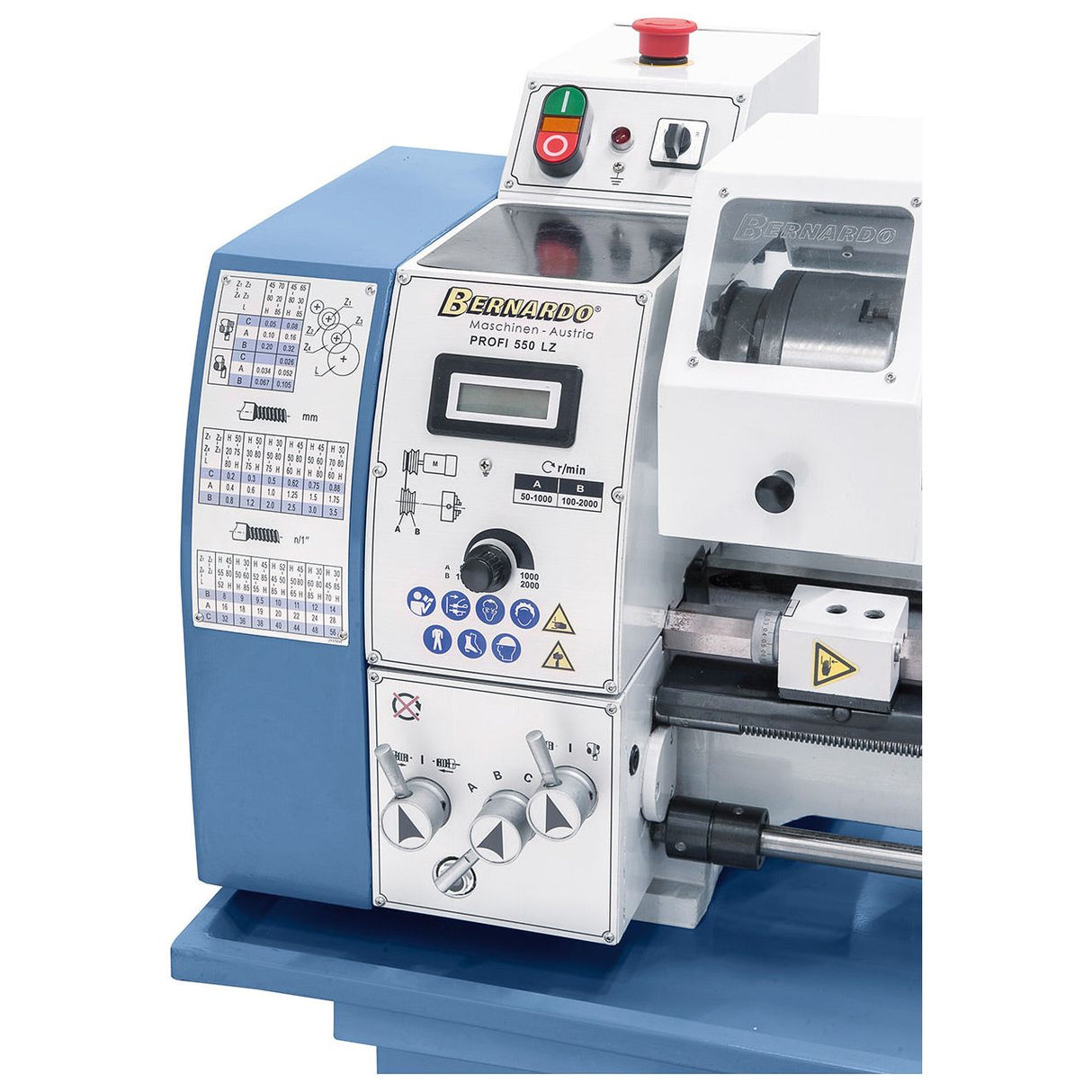 BERNARDO Leit- und Zugspindeldrehmaschine – Modell Profi 550 LZ / 230 V