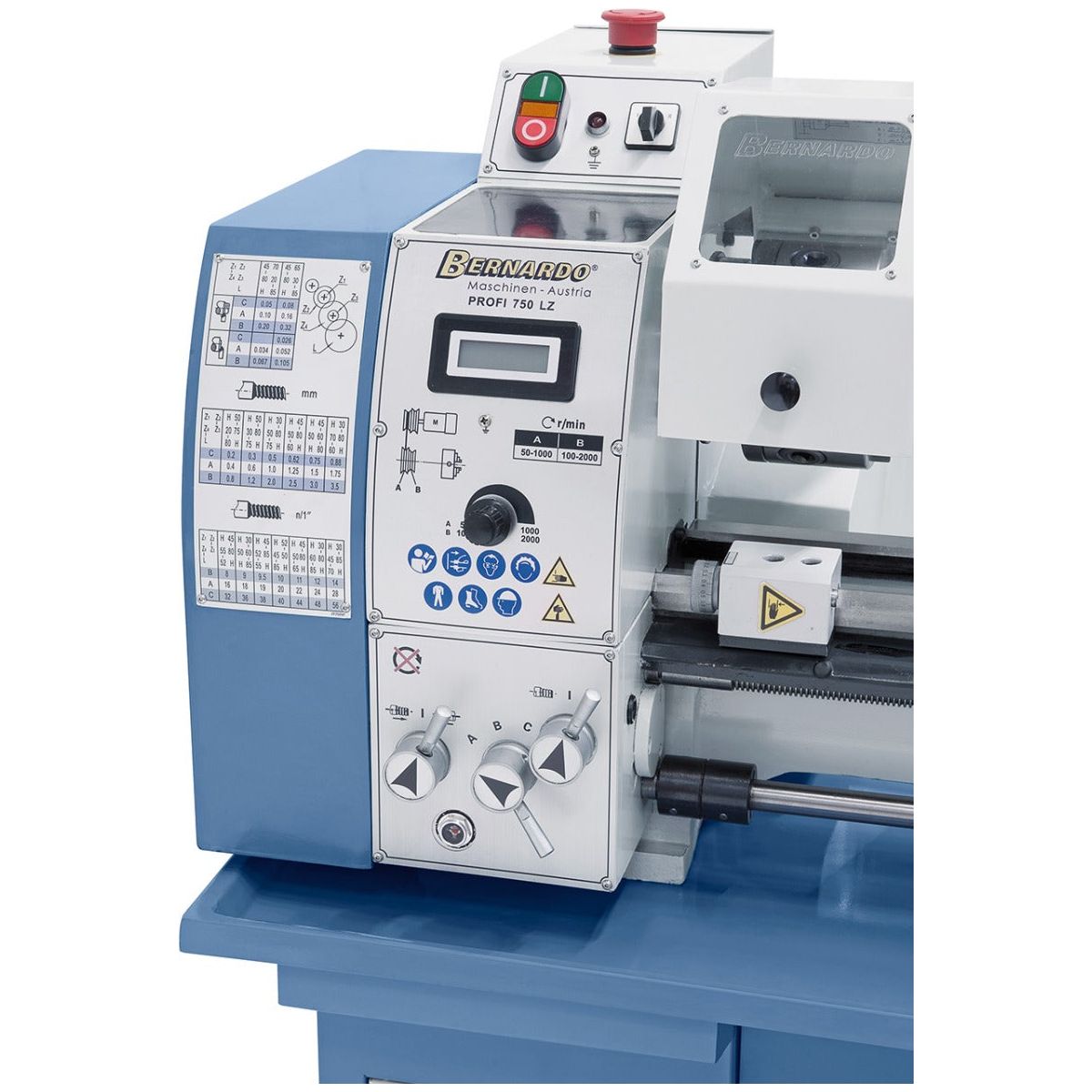 BERNARDO Leit- und Zugspindeldrehmaschine – Modell Profi 750 LZ / 230 V