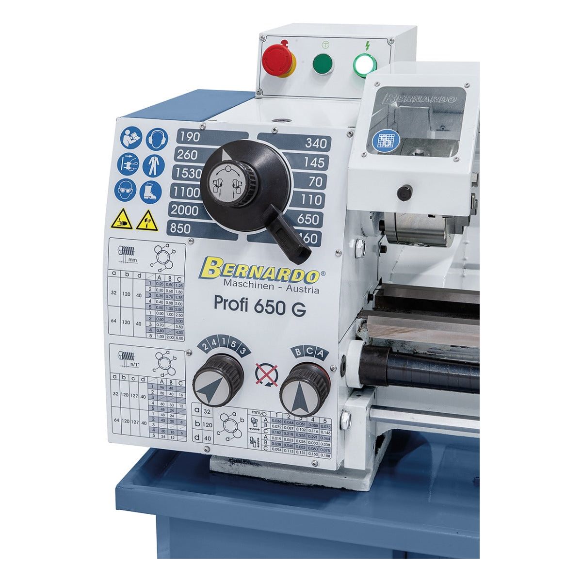 BERNARDO Leit- und Zugspindeldrehmaschine – Modell Profi 650 G / 230 V