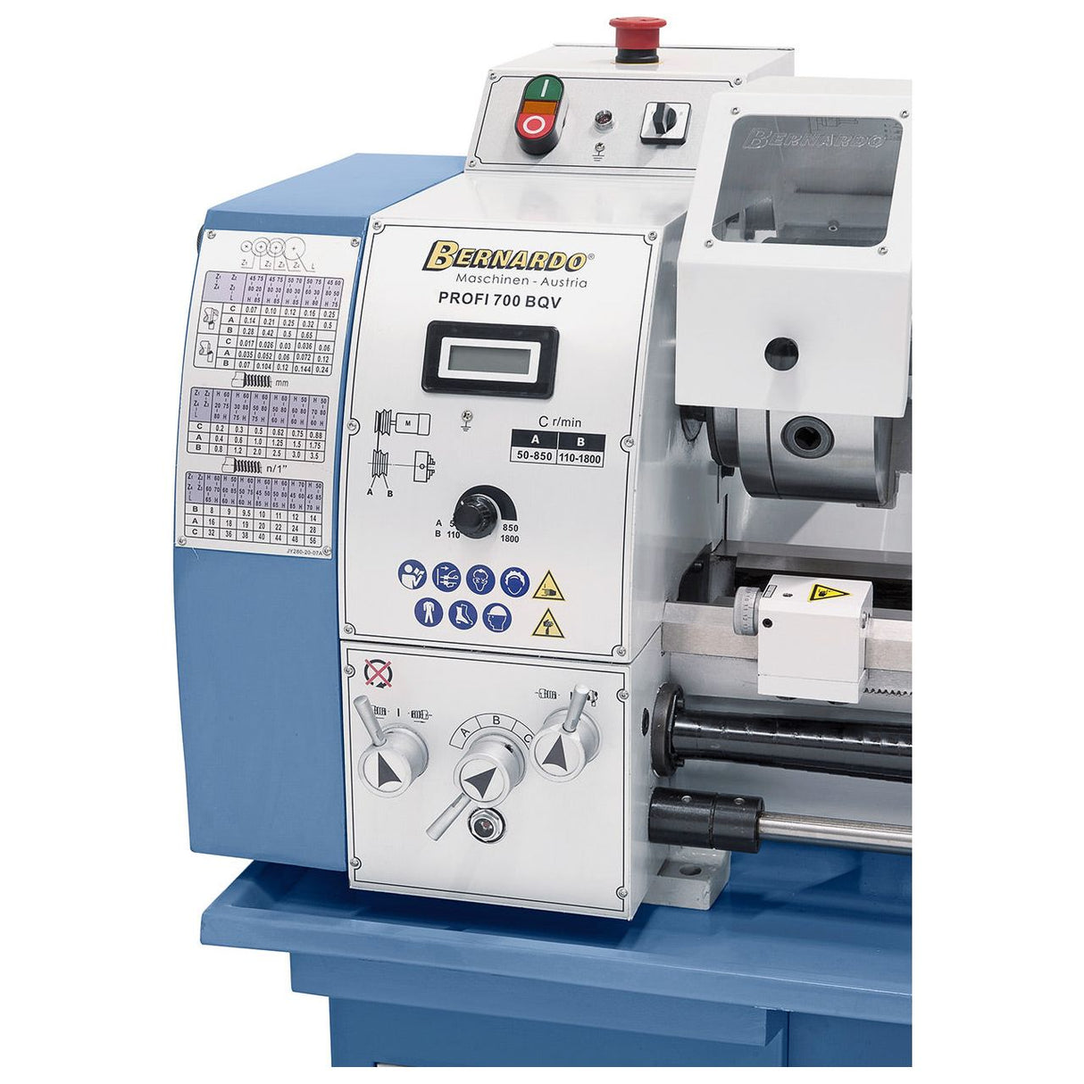 BERNARDO Leit- und Zugspindeldrehmaschine – Modell Profi 700 BQV / 230 V