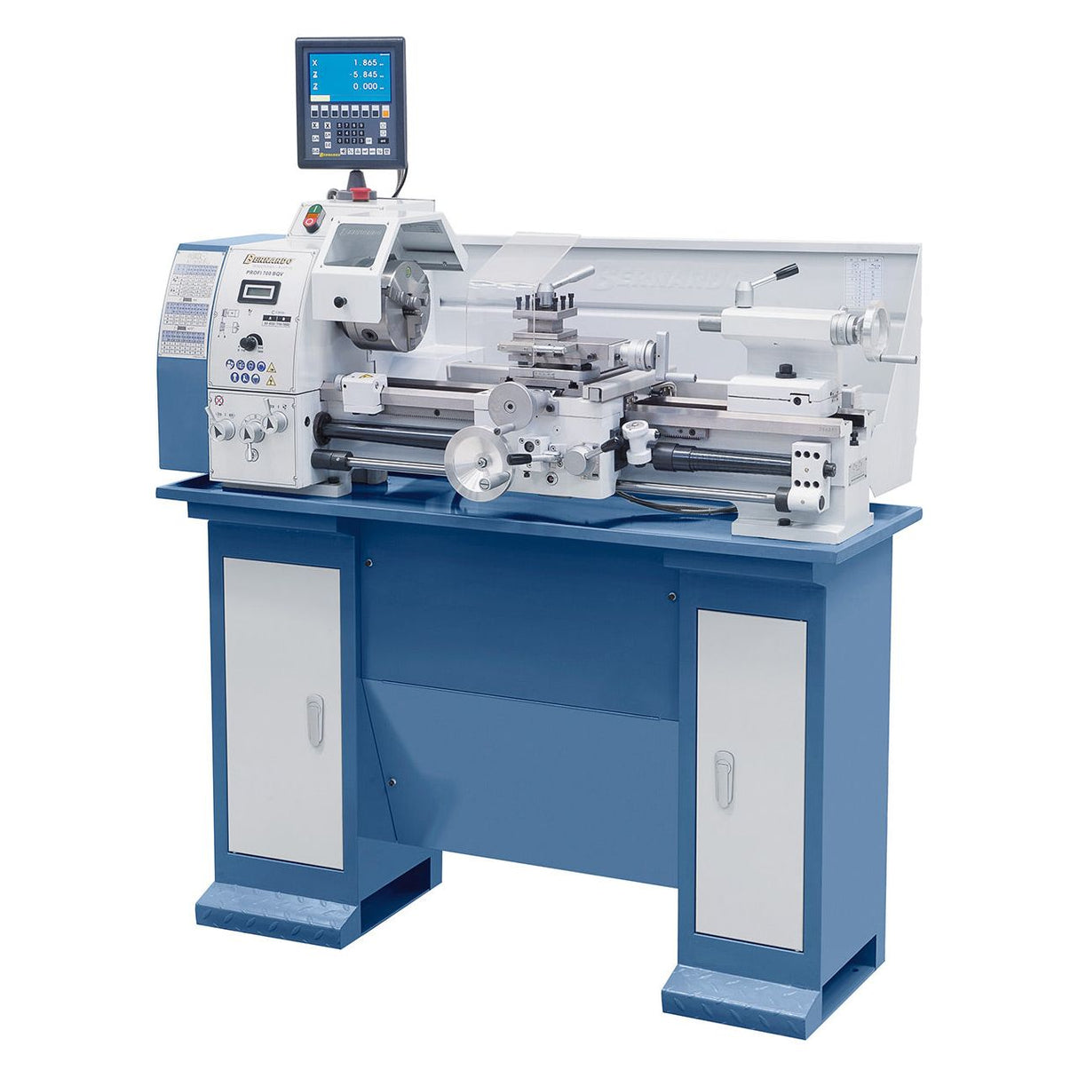 BERNARDO Leit- und Zugspindeldrehmaschine – Modell Profi 700 BQV / 230 V inkl. 2-Achs-Digitalanzeige ES-12 V