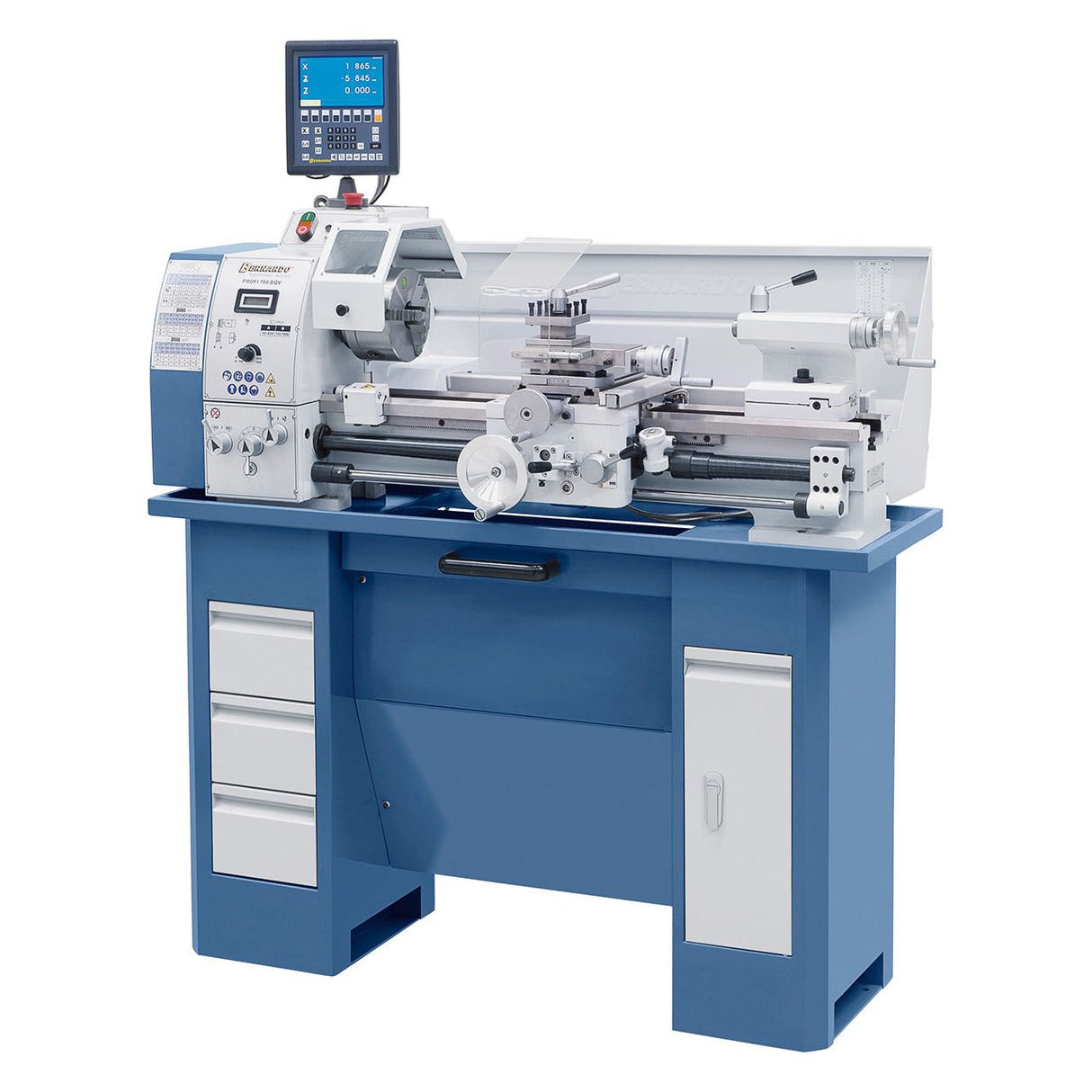 BERNARDO Leit- und Zugspindeldrehmaschine – Modell Profi 700 BQV / 230 V inkl. 2-Achs-Digitalanzeige ES-12 V