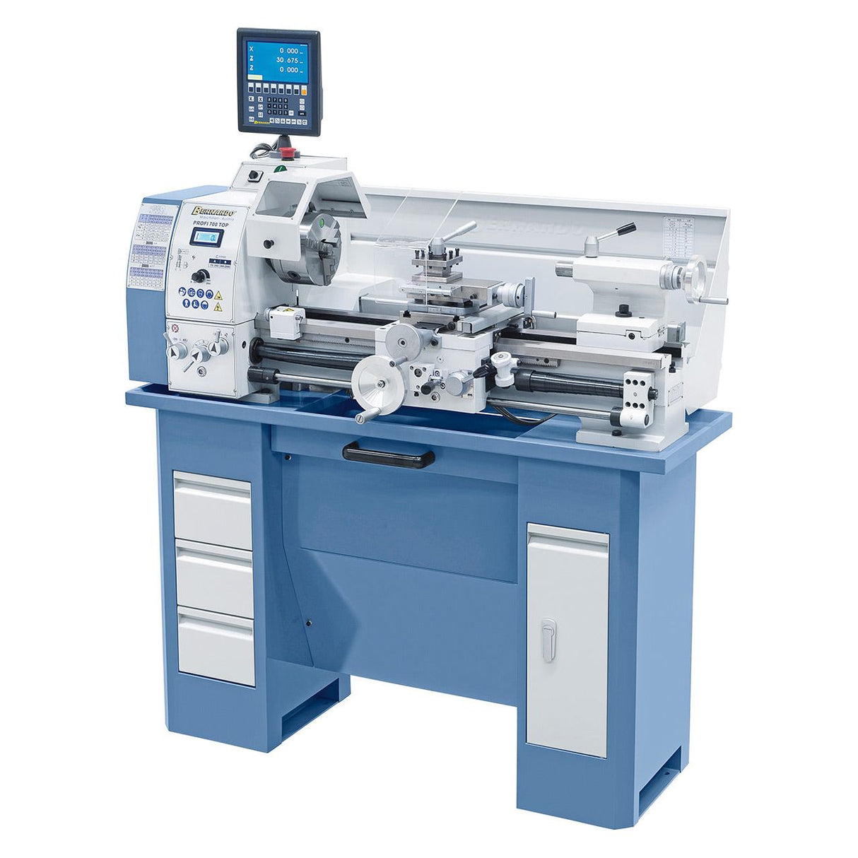 BERNARDO Leit- und Zugspindeldrehmaschine – Modell Profi 700 Top / 230 V inkl. 2-Achs-Digitalanzeige ES-12 V