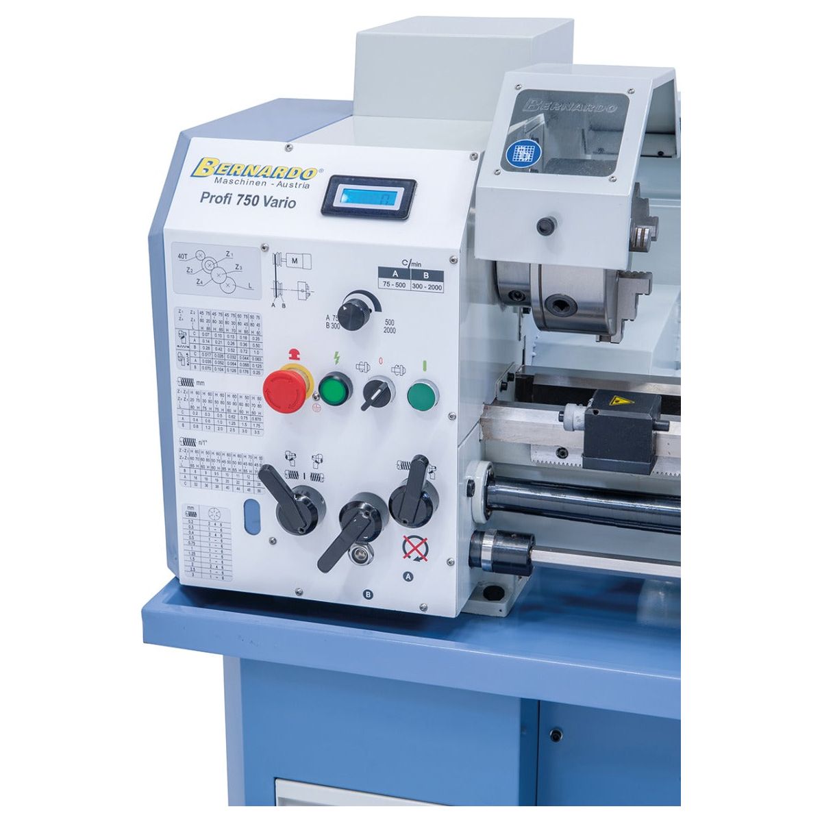 BERNARDO Leit- und Zugspindeldrehmaschine – Modell Profi 750 Vario / 230 V