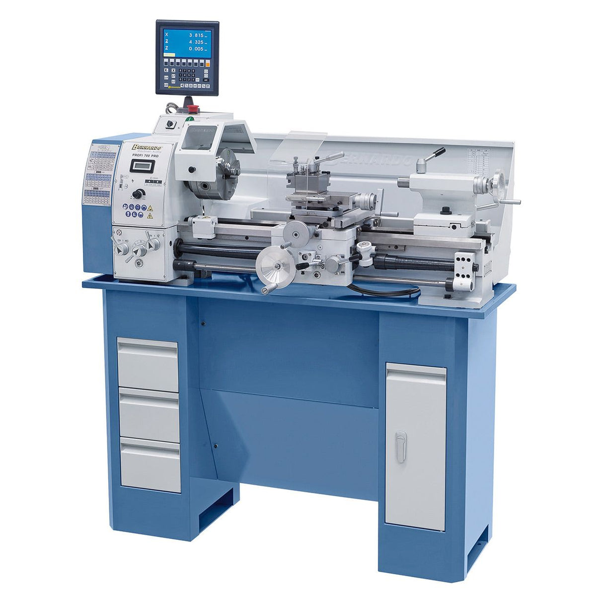 BERNARDO Leit- und Zugspindeldrehmaschine – Modell Profi 700 PRO / 400 V inkl. 2-Achs-Digitalanzeige ES-12 V