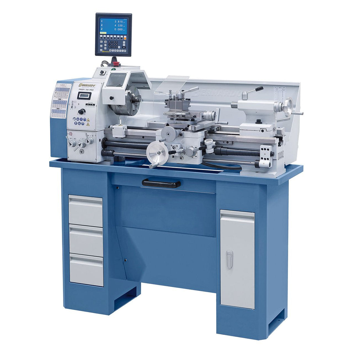 BERNARDO Leit- und Zugspindeldrehmaschine – Modell Profi 700 PRO / 400 V inkl. 2-Achs-Digitalanzeige ES-12 V