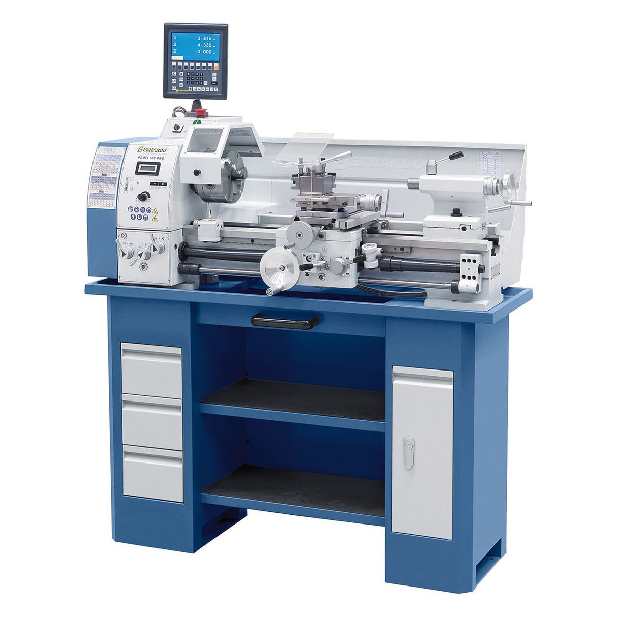 BERNARDO Leit- und Zugspindeldrehmaschine – Modell Profi 700 PRO / 400 V inkl. 2-Achs-Digitalanzeige ES-12 V