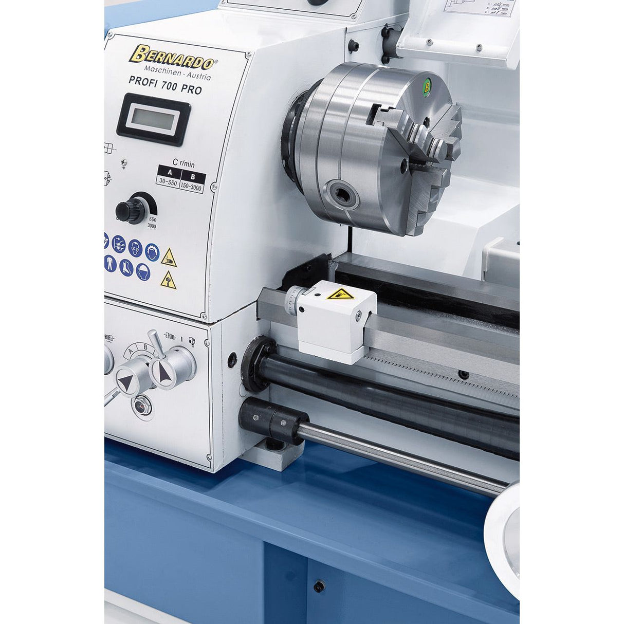 BERNARDO Leit- und Zugspindeldrehmaschine – Modell Profi 700 PRO / 400 V inkl. 2-Achs-Digitalanzeige ES-12 V