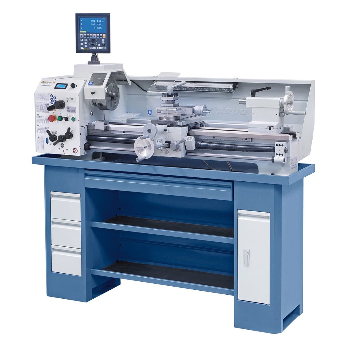 BERNARDO Leit- und Zugspindeldrehmaschine – Modell Profi 880 G Vario / 400 V inkl. 2-Achs-Digitalanzeige ES-12 V