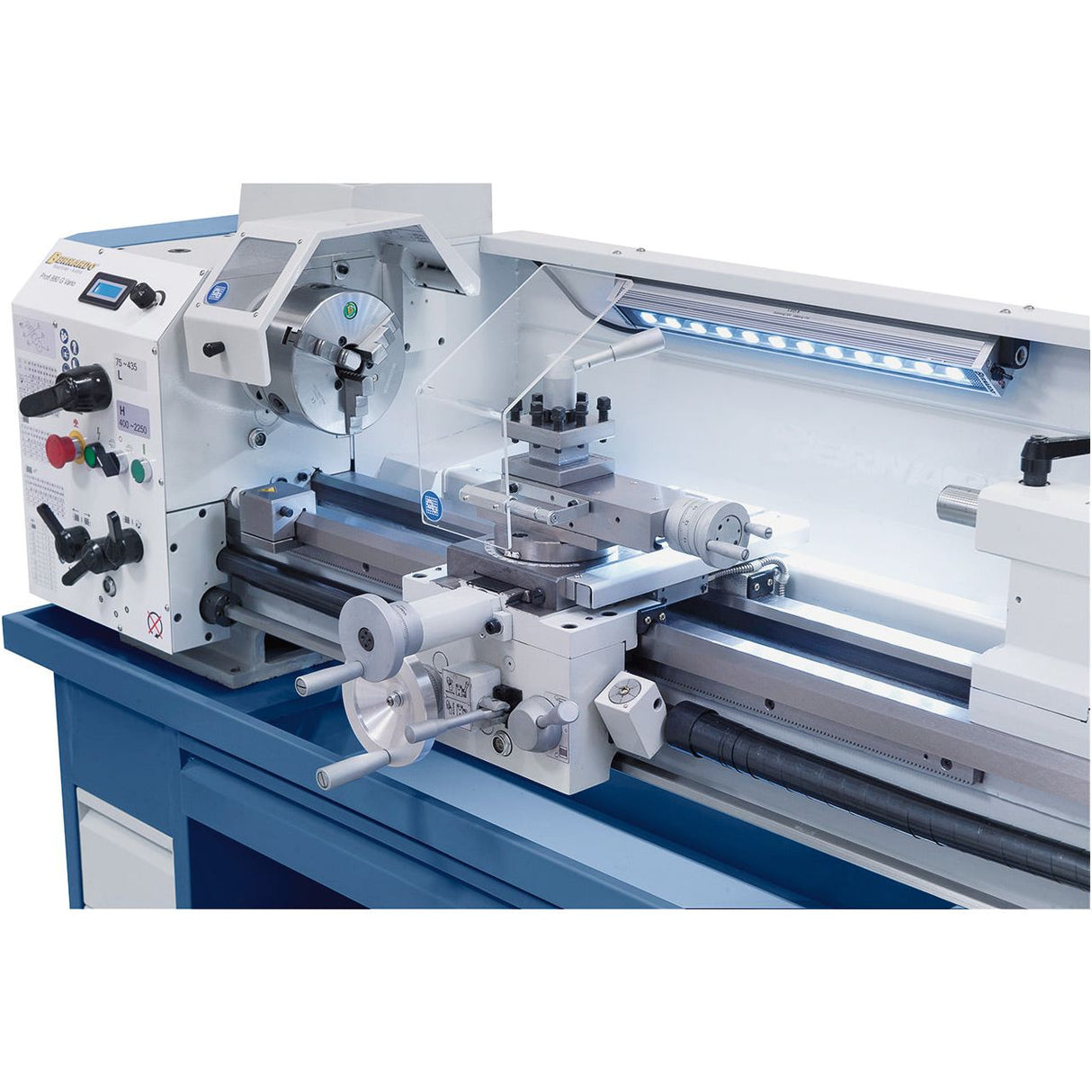 BERNARDO Leit- und Zugspindeldrehmaschine – Modell Profi 880 G Vario / 400 V inkl. 2-Achs-Digitalanzeige ES-12 V