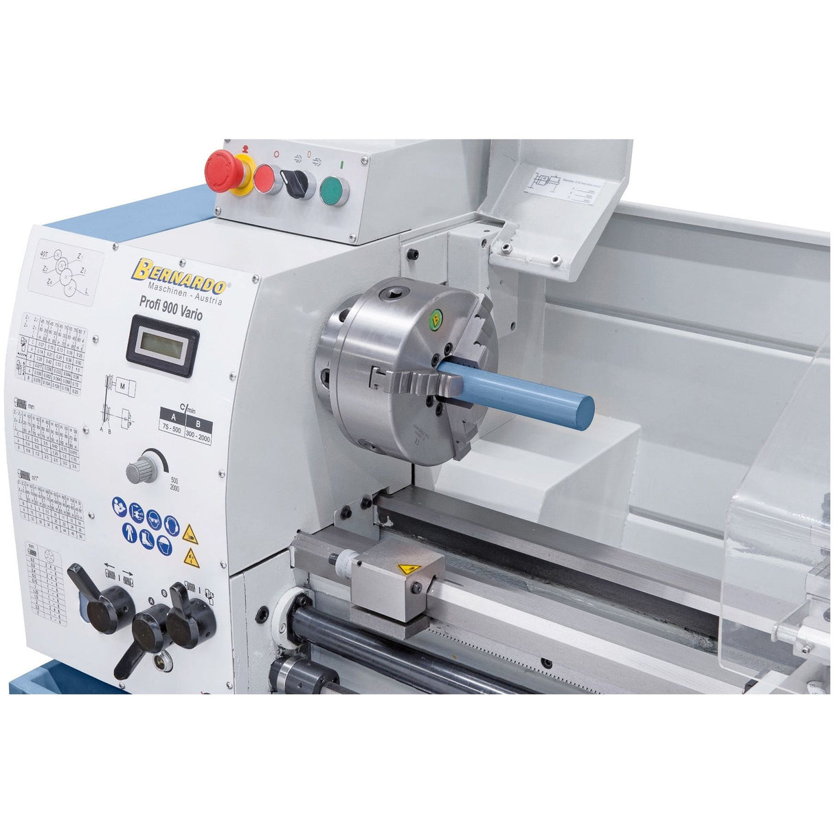 BERNARDO Leit- und Zugspindeldrehmaschine – Modell Profi 900 Vario / 400 V inkl. 2-Achs-Digitalanzeige ES-12 V