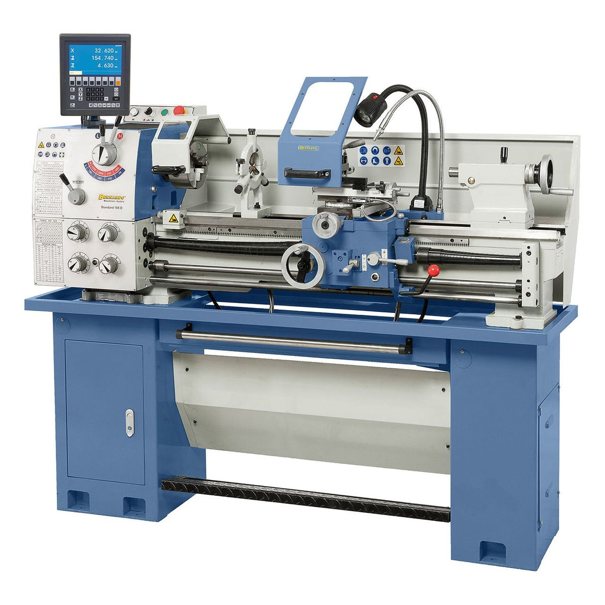 BERNARDO Leit- und Zugspindeldrehmaschine – Modell Standard 165 D inkl. 3-Achs-Digitalanzeige ES-12 V