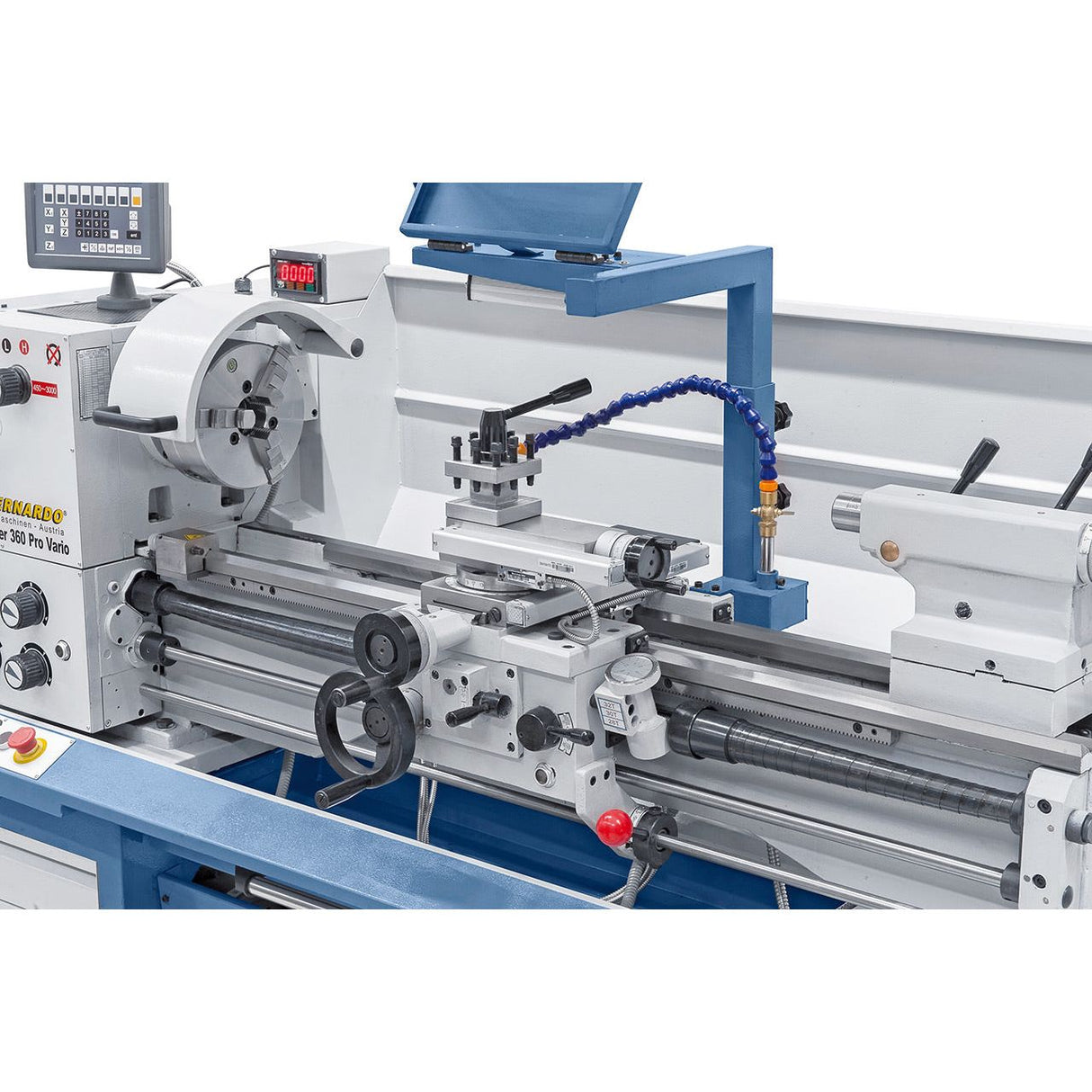 BERNARDO Universaldrehmaschine mit stufenloser Drehzahl – Modell Master 360 Pro Vario inkl. 3-Achs-Digitalanzeige ES-12 V