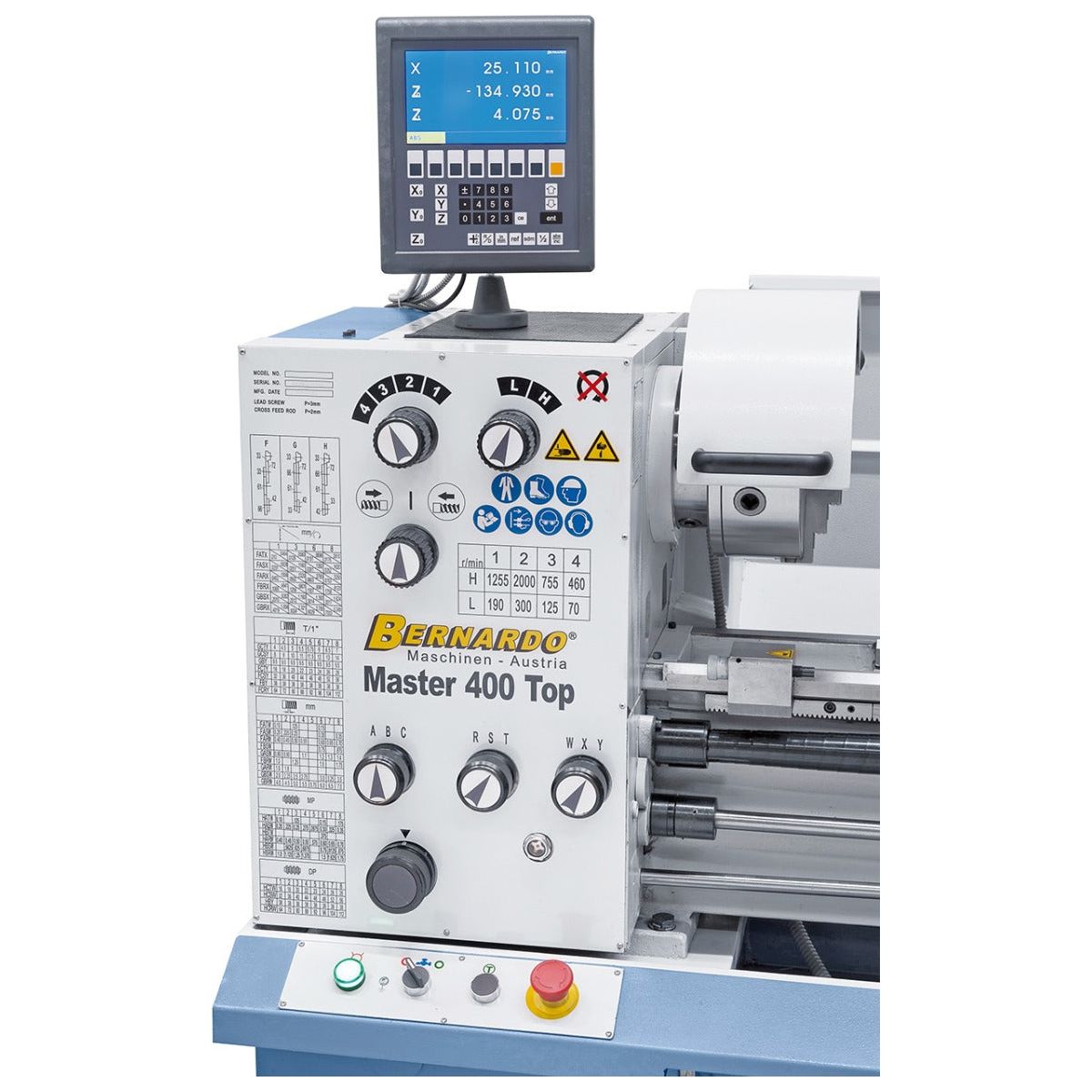 BERNARDO Universaldrehmaschine – Modell Master 400 Top inkl. 3-Achs-Digitalanzeige ES-12 V