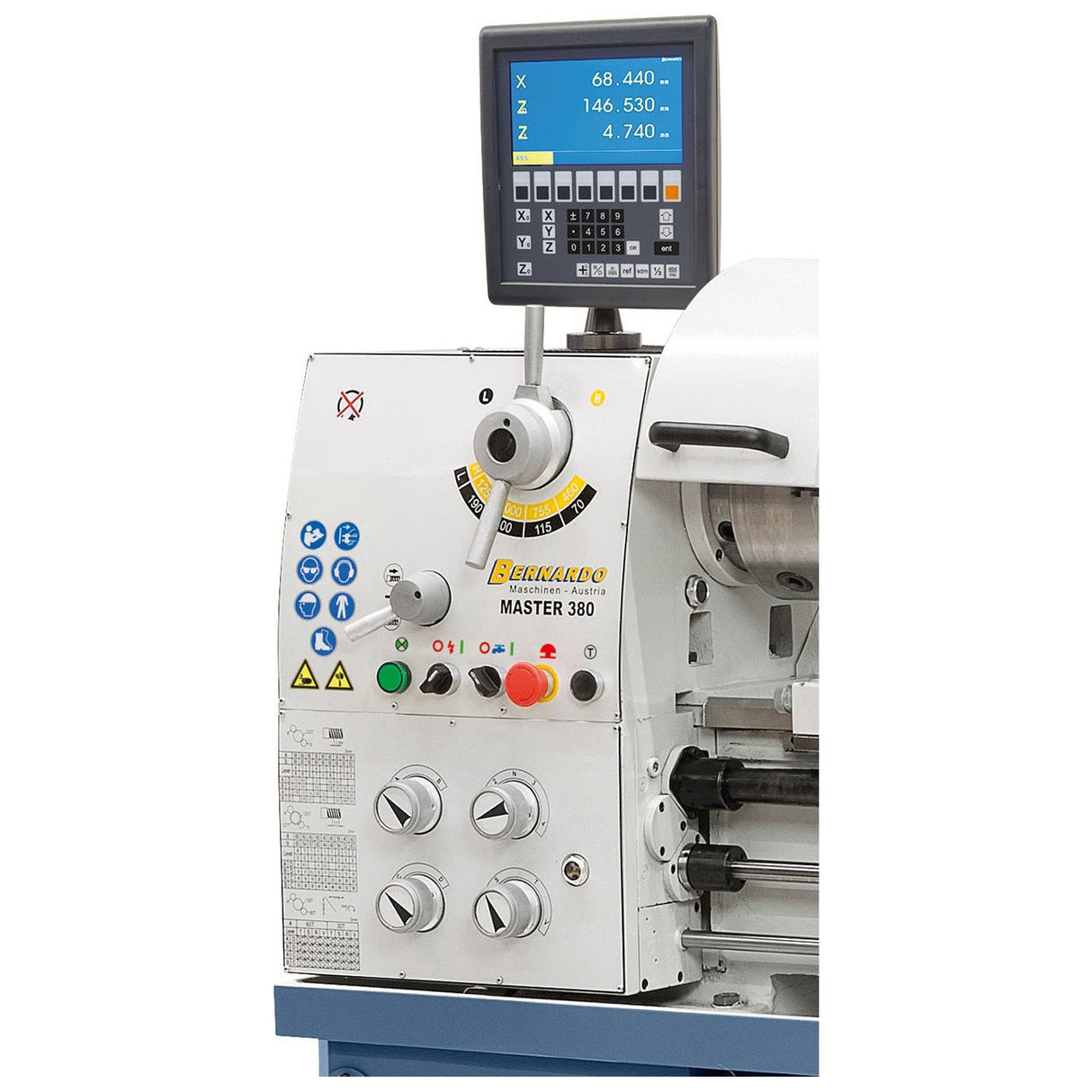 BERNARDO Universaldrehmaschine – Modell Master 380 inkl. 3-Achs-Digitalanzeige ES-12 V