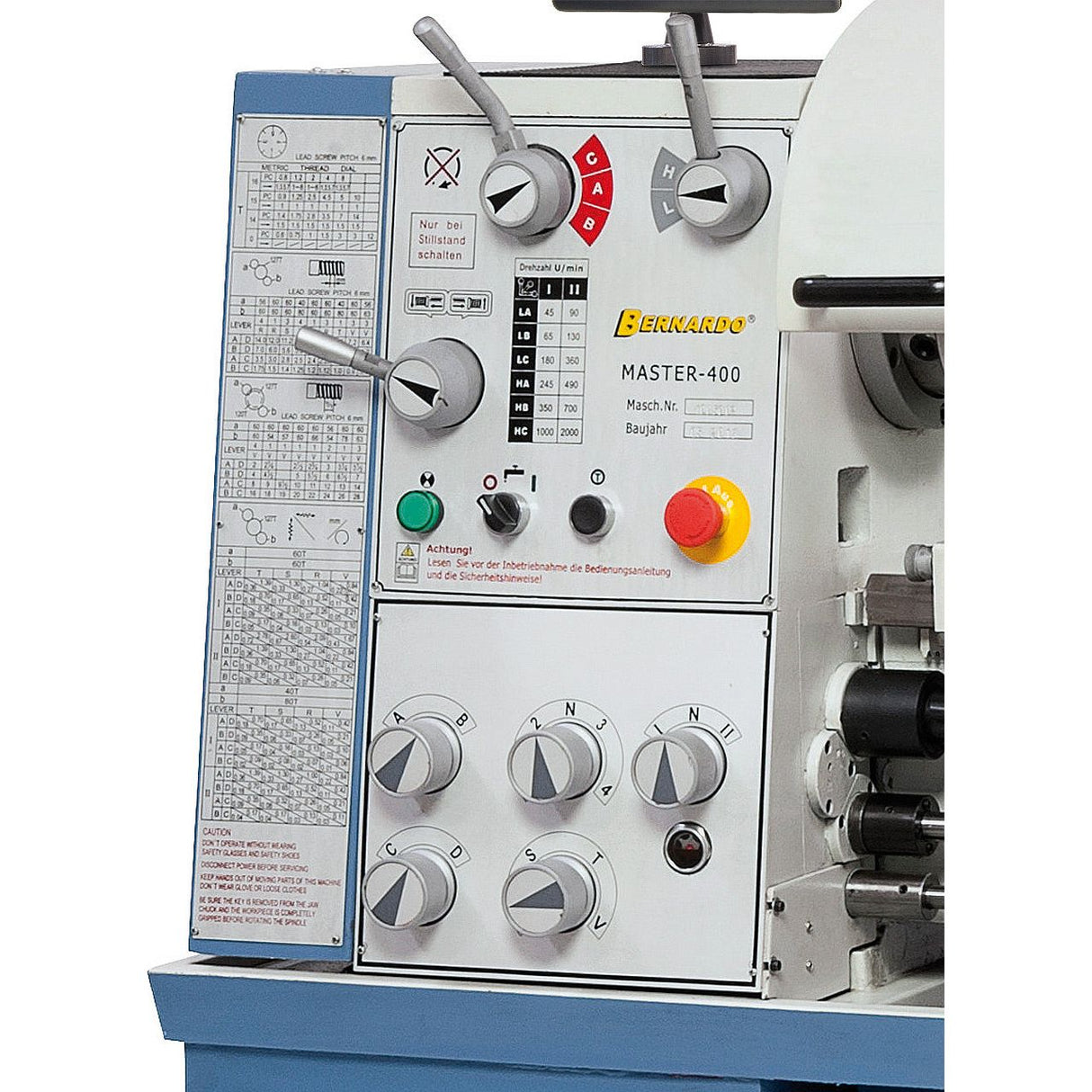 BERNARDO Universaldrehmaschine – Modell Master 400 inkl. 3-Achs-Digitalanzeige ES-12 V
