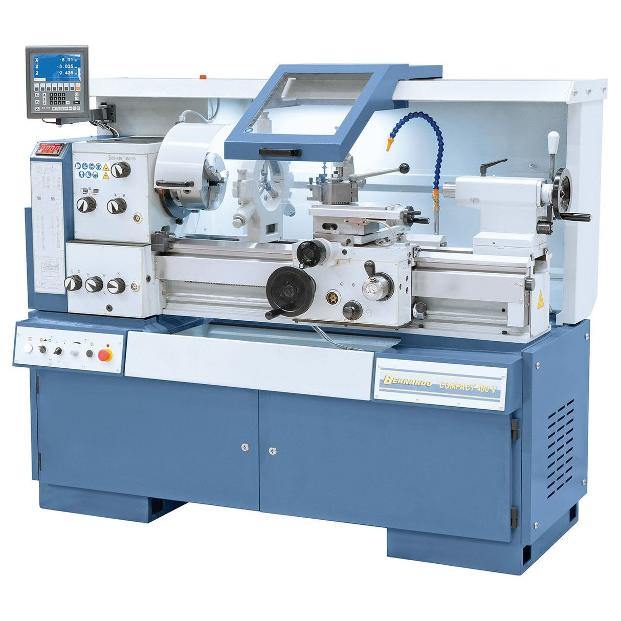 BERNARDO Universaldrehmaschine mit stufenloser Drehzahl – Modell Compact 400 V inkl. 3-Achs-Digitalanzeige ES-12 V