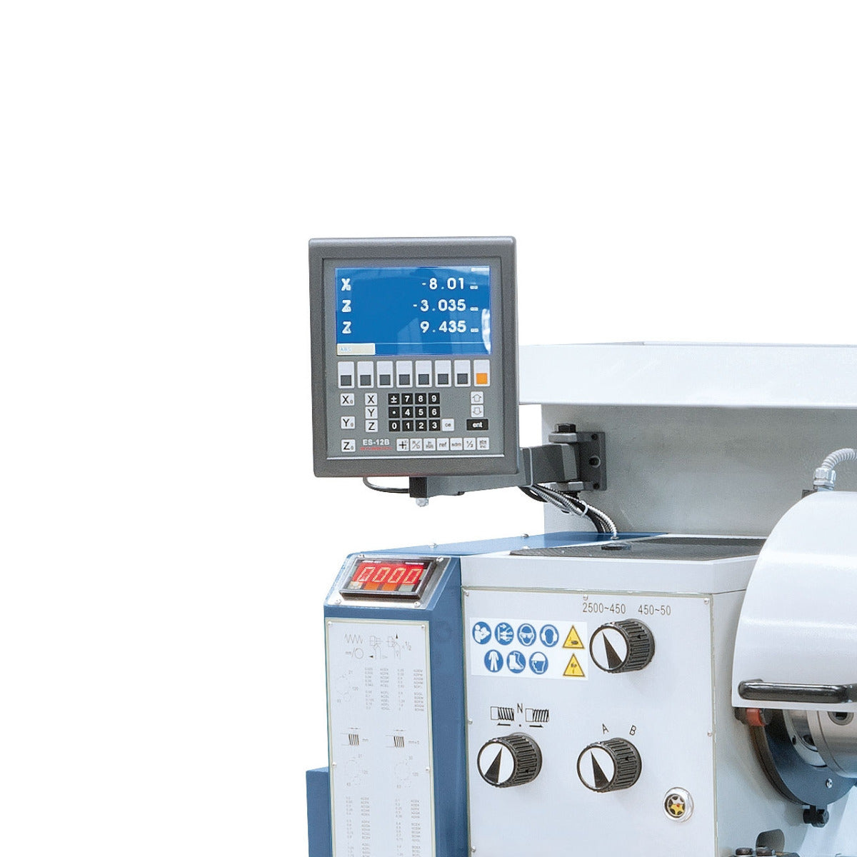 BERNARDO Universaldrehmaschine mit stufenloser Drehzahl – Modell Compact 400 V inkl. 3-Achs-Digitalanzeige ES-12 V