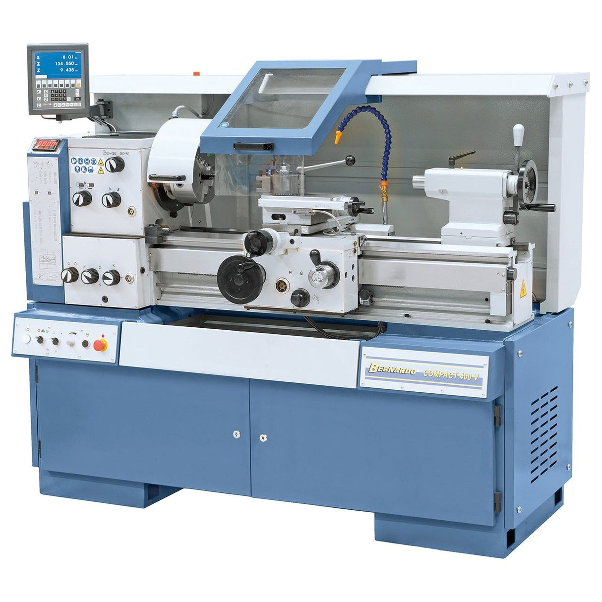 BERNARDO Universaldrehmaschine mit stufenloser Drehzahl – Modell Compact 400 V inkl. 3-Achs-Digitalanzeige ES-12 V
