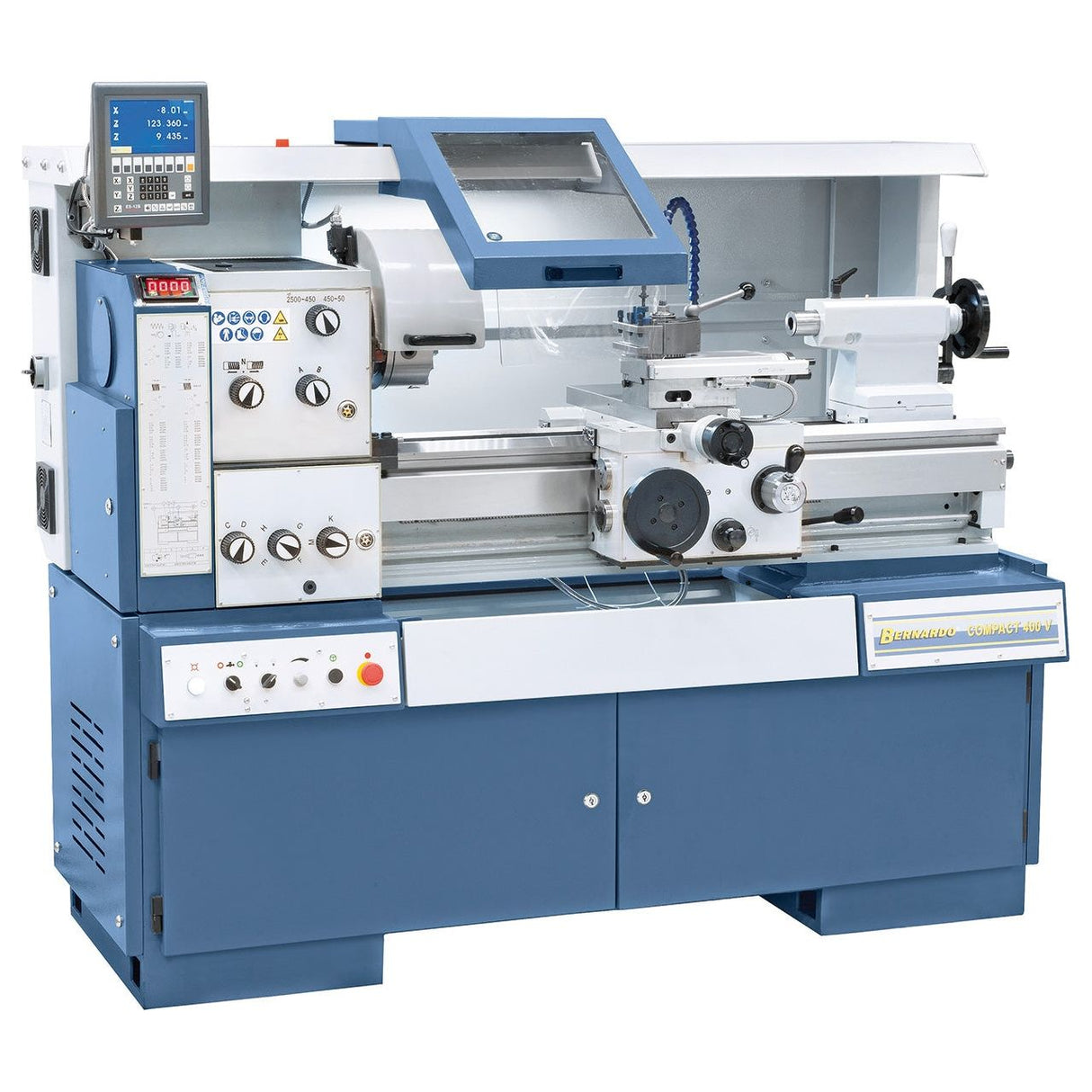 BERNARDO Universaldrehmaschine mit stufenloser Drehzahl – Modell Compact 400 V inkl. 3-Achs-Digitalanzeige ES-12 V