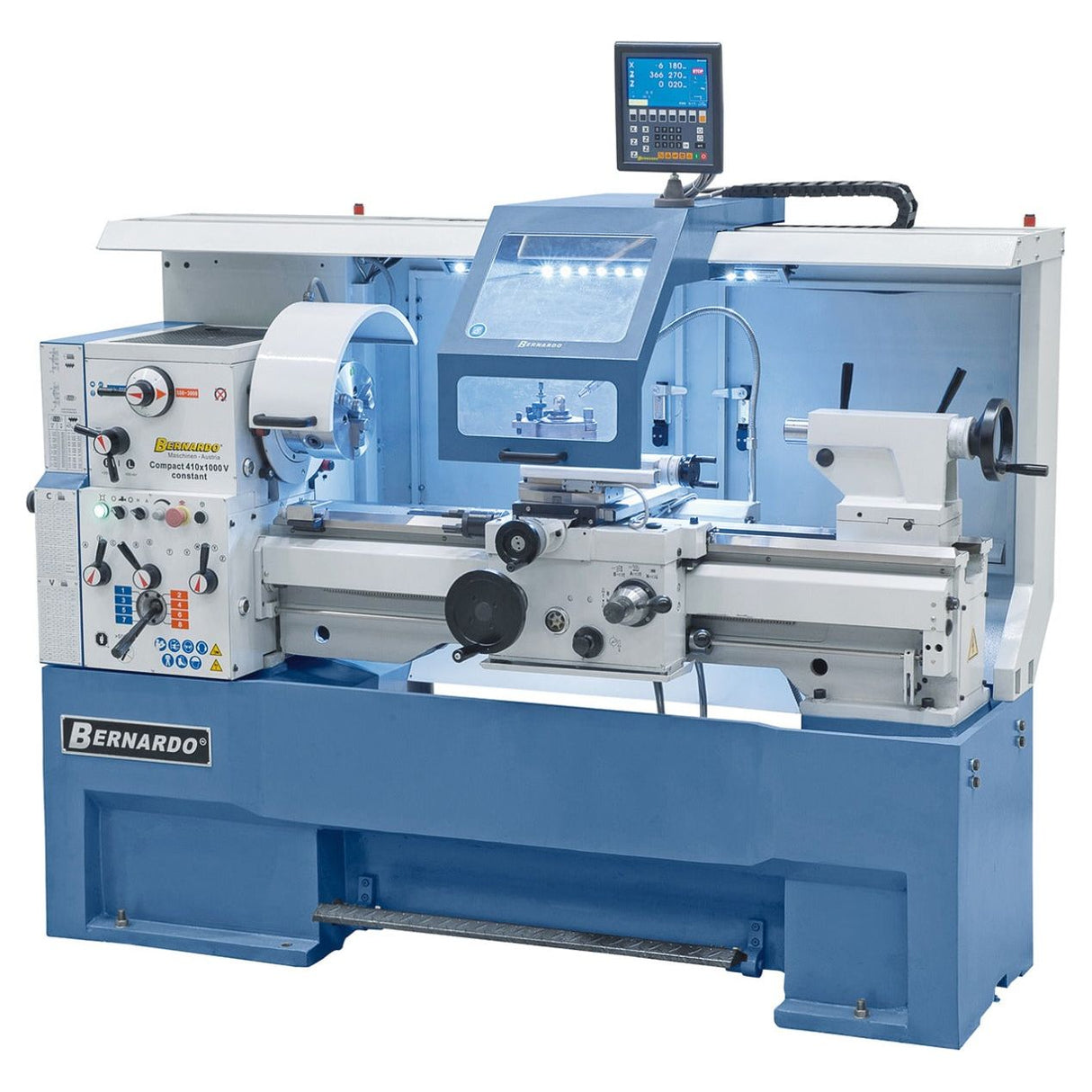 BERNARDO Universaldrehmaschine mit stufenloser Drehzahl – Modell Compact 400 x 1000 V-constant inkl. 3-Achs-Digitalanzeige