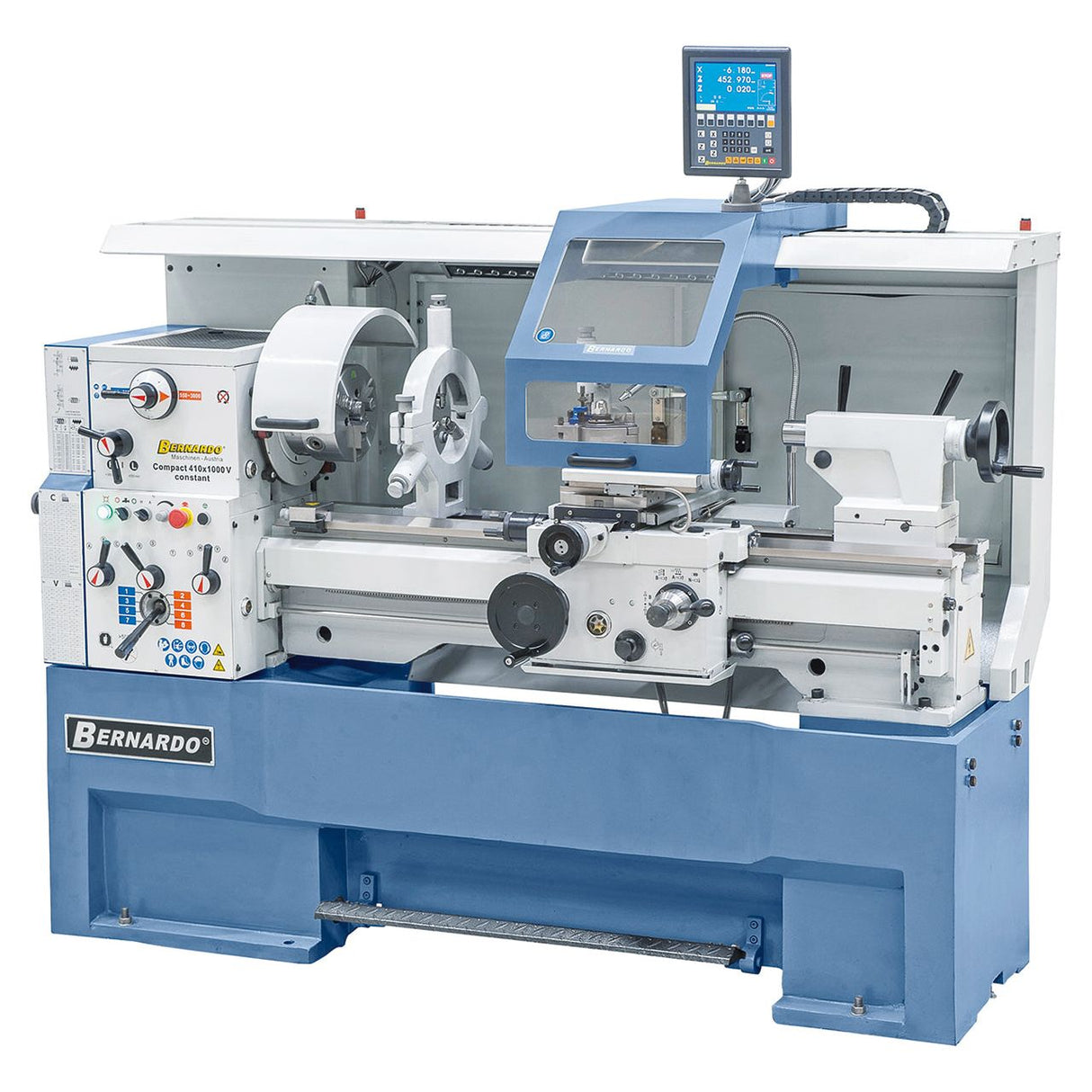 BERNARDO Universaldrehmaschine mit stufenloser Drehzahl – Modell Compact 400 x 1000 V-constant inkl. 3-Achs-Digitalanzeige