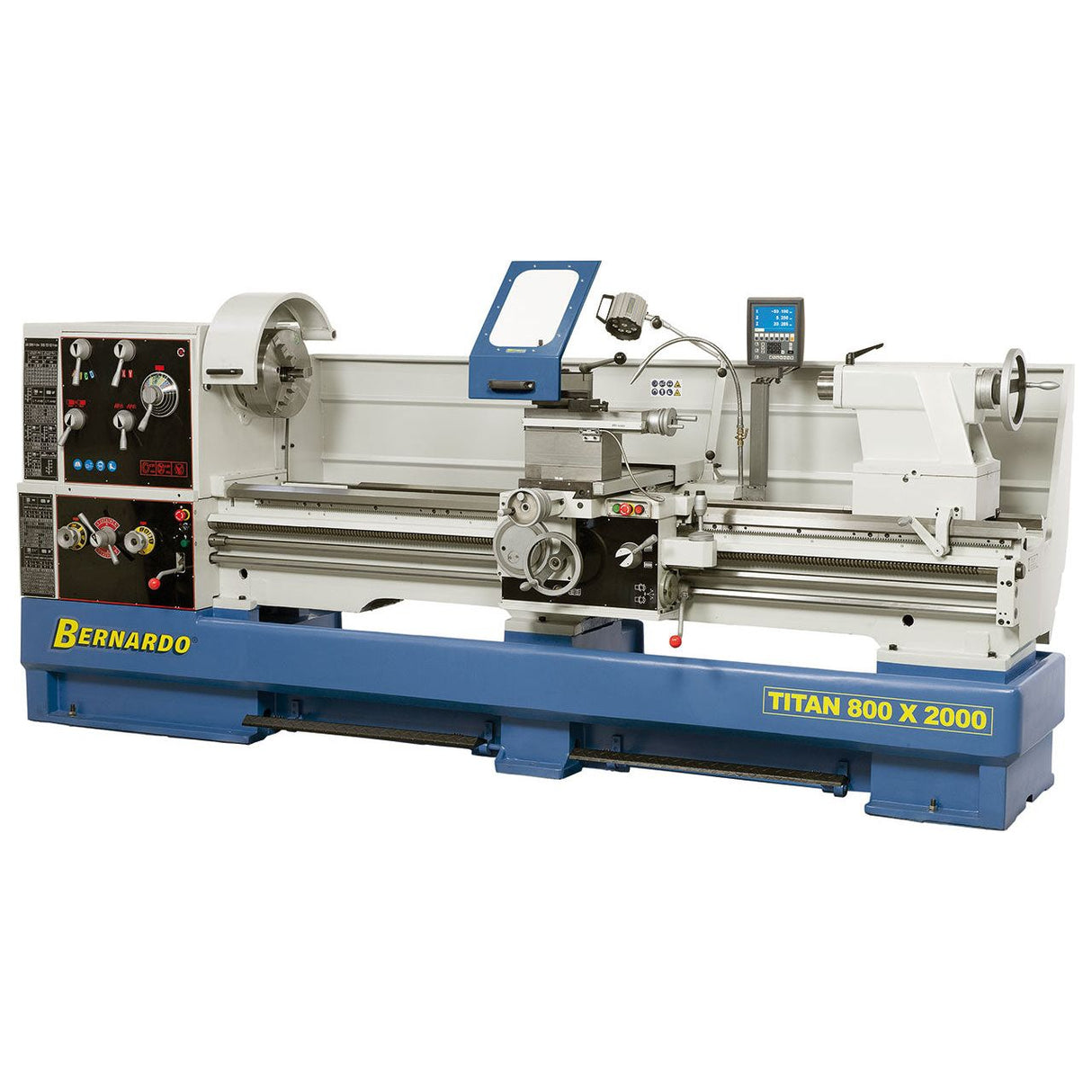 BERNARDO Universaldrehmaschine – Modell Titan 800 x 2000 inkl. 3-Achs-Digitalanzeige