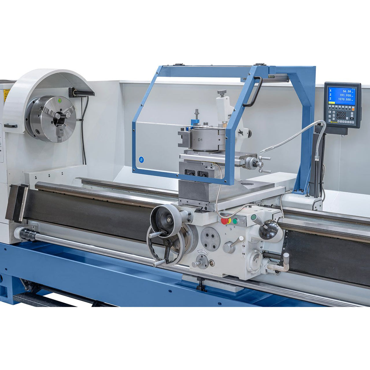 BERNARDO Universaldrehmaschine – Modell Goliath 800 x 1500 inkl. 3-Achs-Digitalanzeige