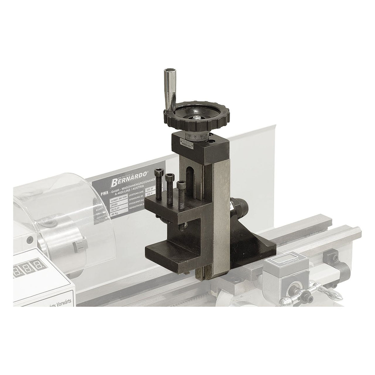 BERNARDO Zubehör für Drehmaschine – Modell Vertikalfrässupport für Hobby 300 / 350