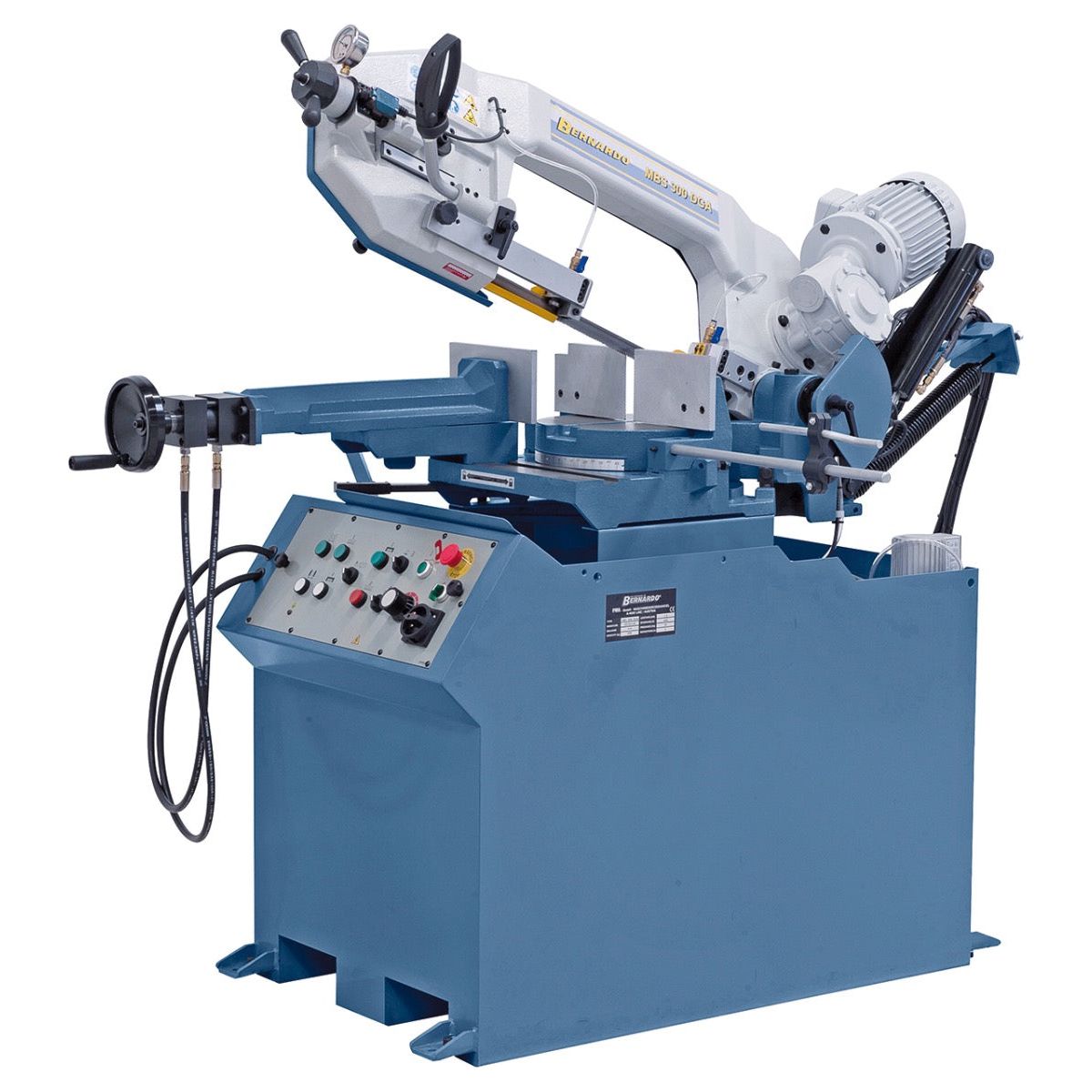 BERNARDO Halbautomatische Doppelgehrungsbandsäge – Modell MBS 300 DGA / 400 V