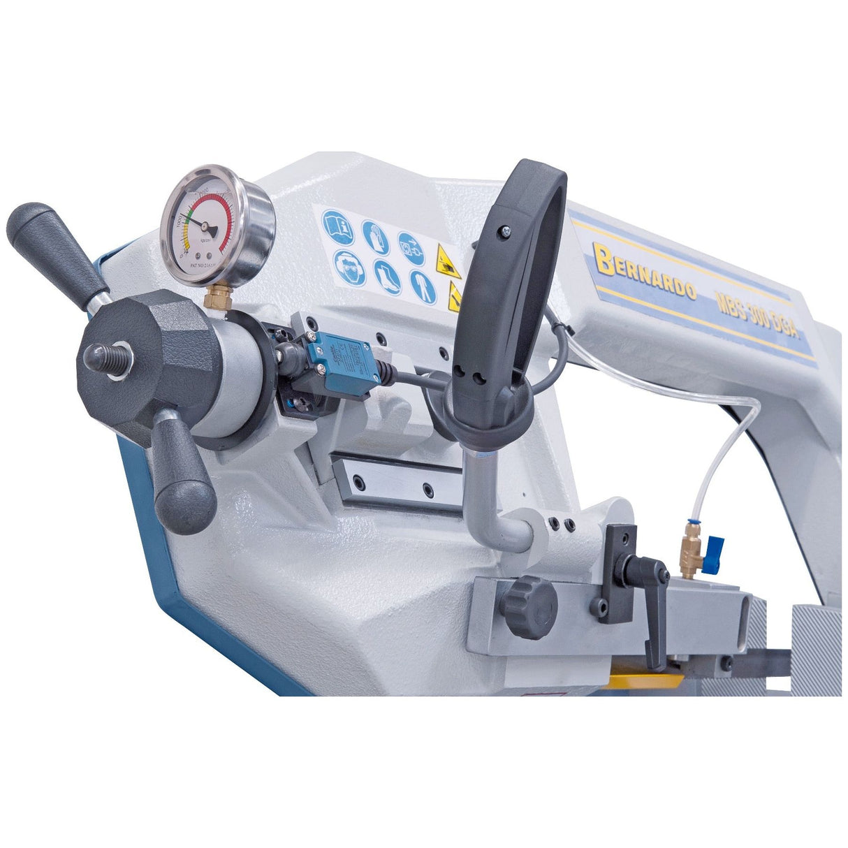 BERNARDO Halbautomatische Doppelgehrungsbandsäge – Modell MBS 300 DGA / 400 V