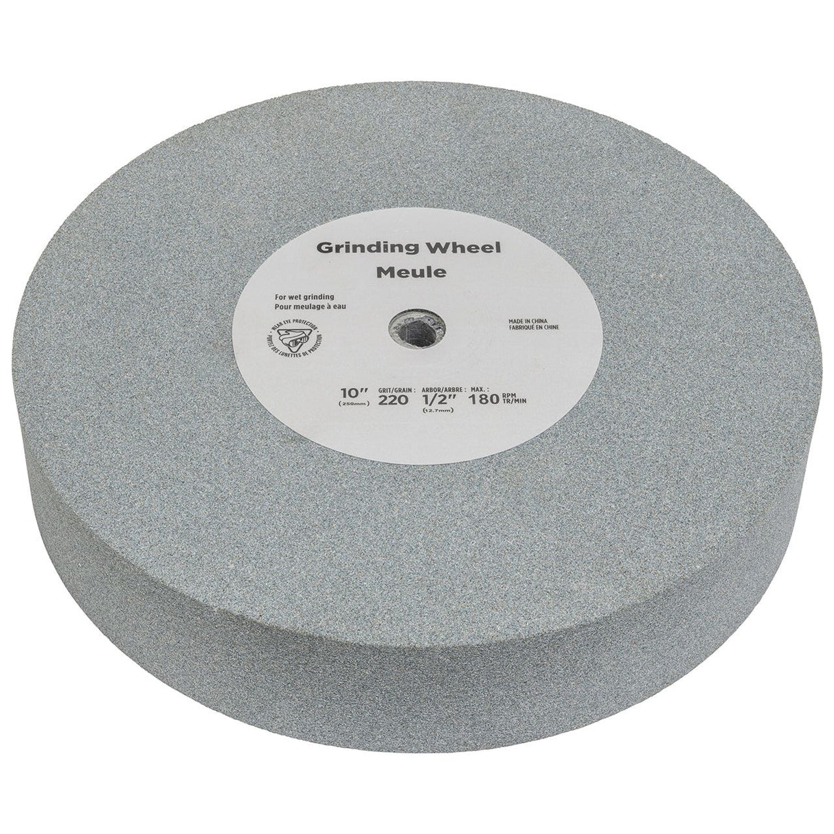 BERNARDO Schleifscheibe für Nass- und Trockenschleifer – Modell Schleifscheibe Edelkorund Ø 250 x 50 mm, Ø 12 mm, K 220, f. NTS 250 Pro / NTS 250 Pro Vario