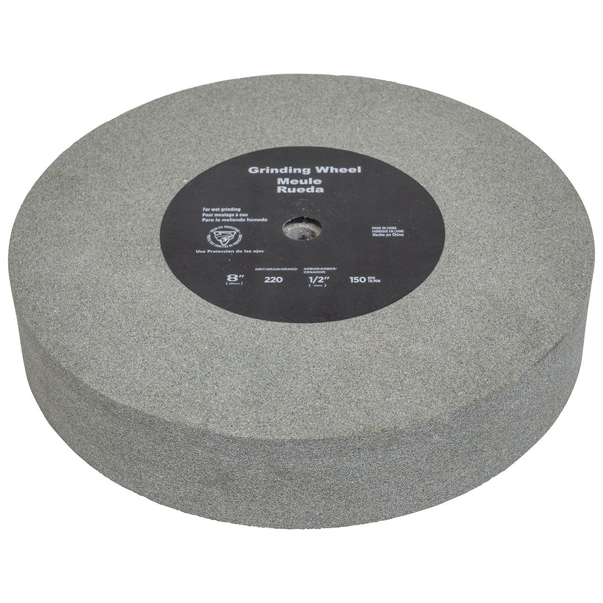 BERNARDO Schleifscheibe für Nass- und Trockenschleifer – Modell Schleifscheibe Edelkorund Ø 200 x 40 mm, Ø 12 mm, K 220 f. NTS 200