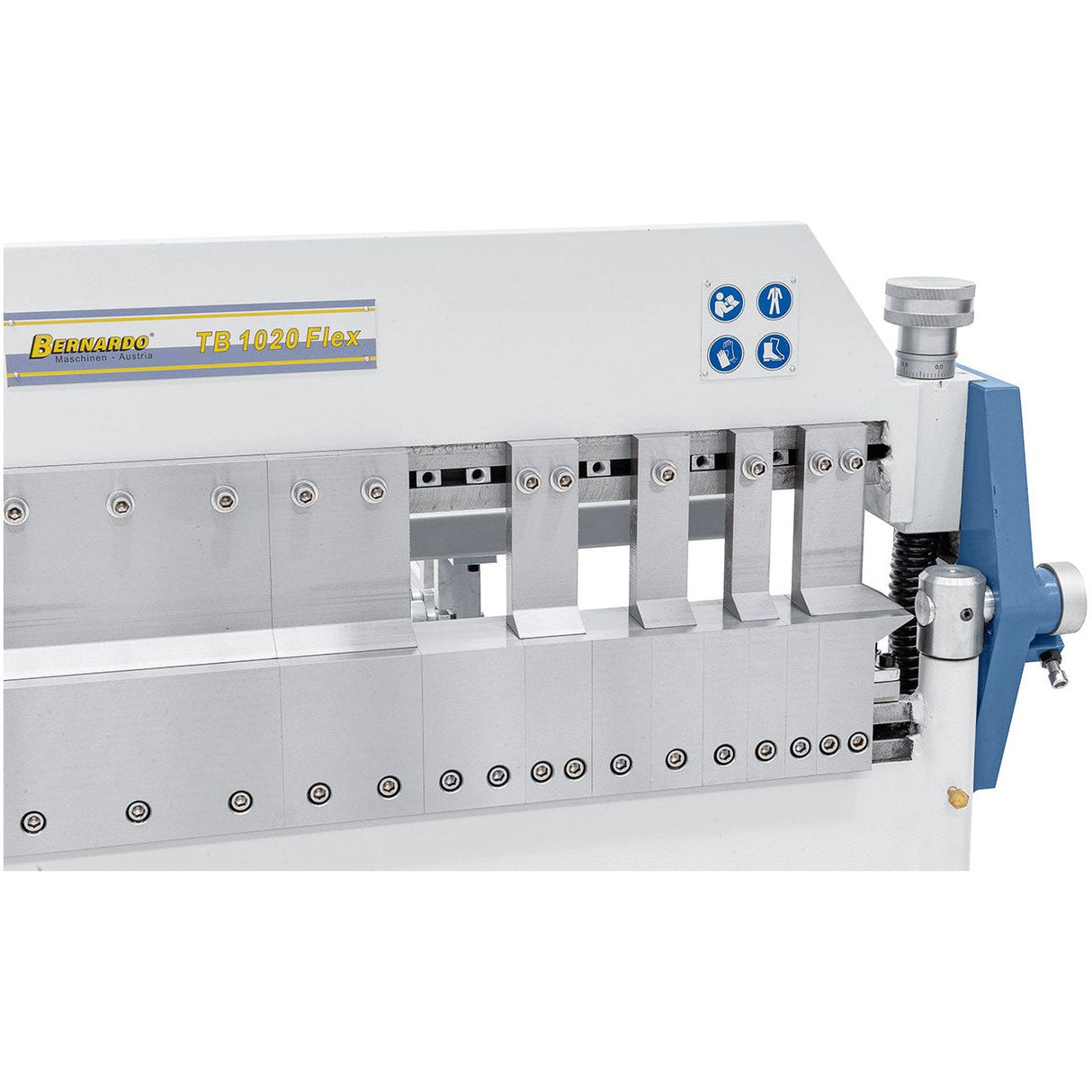 BERNARDO Schwenkbiegemaschine mit segm. Ober-,Unter- und Biegewange – Modell TB 1020 Flex