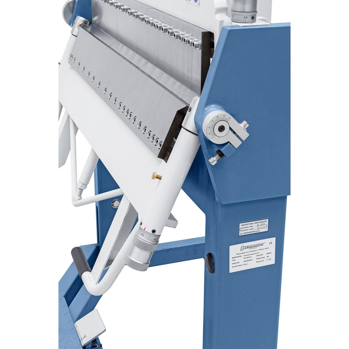 BERNARDO Schwenkbiegemaschine mit segm. Ober-,Unter- und Biegewange – Modell TB 1020 Flex