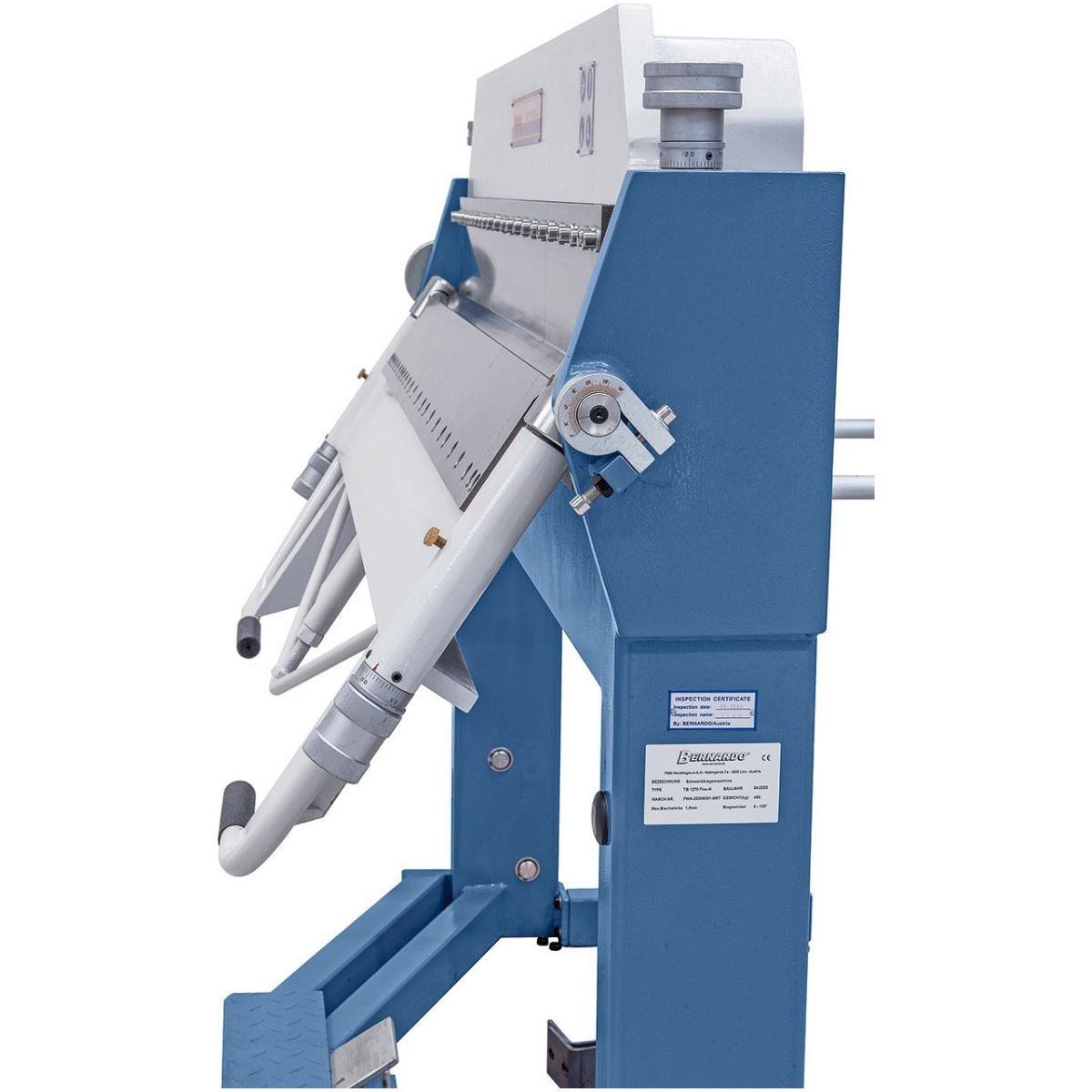 BERNARDO Schwenkbiegemaschine mit segm. Ober-,Unter- und Biegewange – Modell TB 1270 Flex