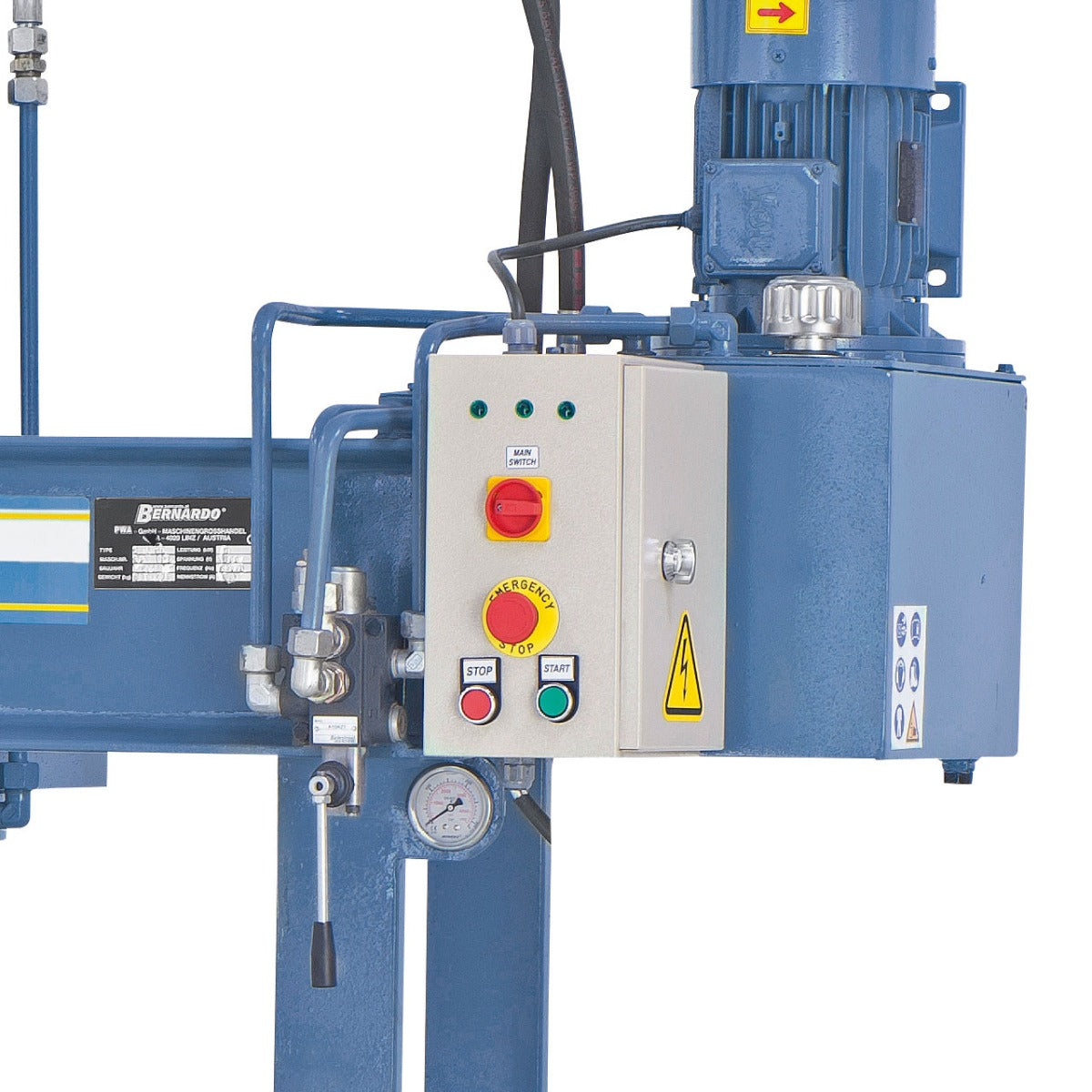 BERNARDO Hydraulische Werkstattpresse mit verschiebbarem Zylinder – Modell BHP 80