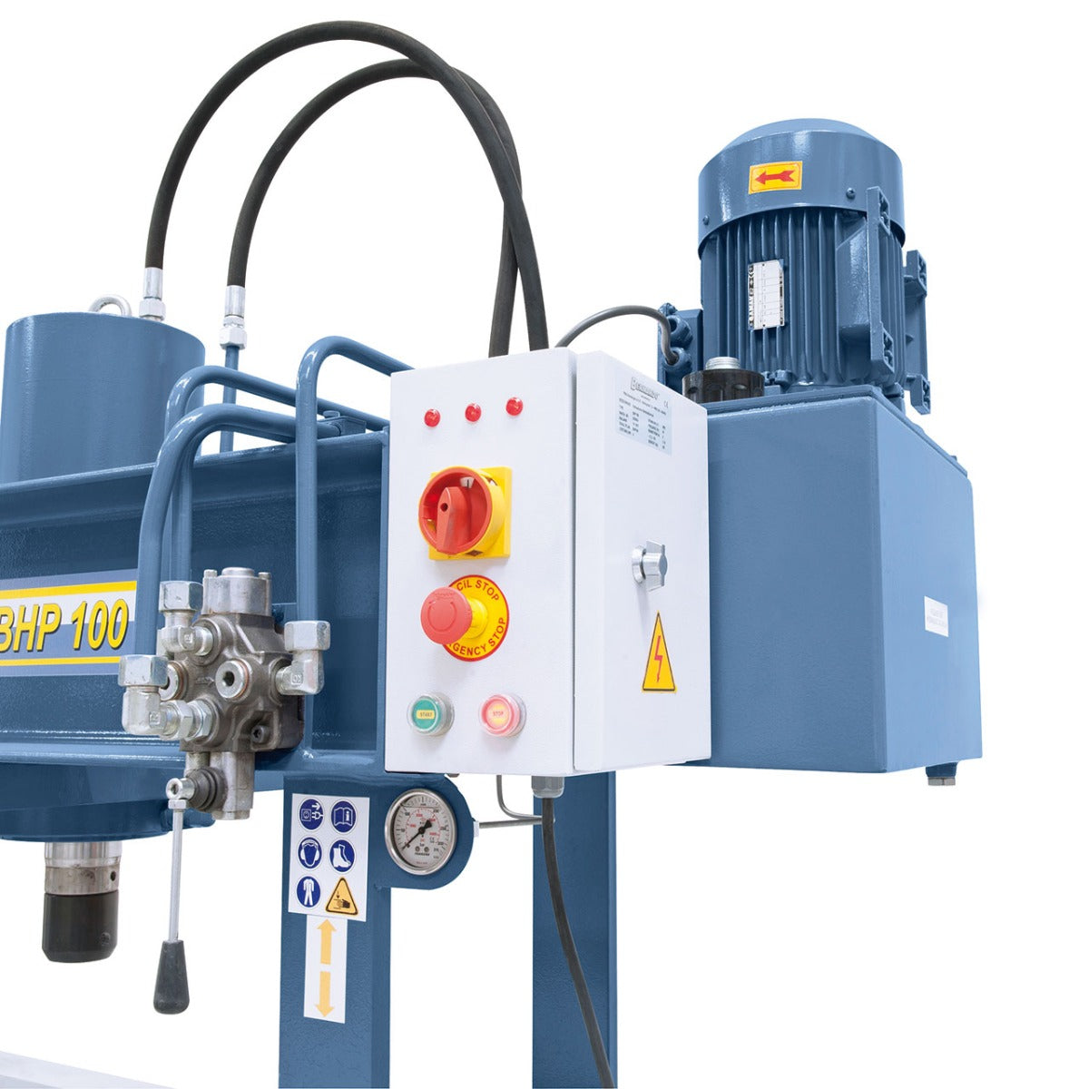 BERNARDO Hydraulische Werkstattpresse mit verschiebbarem Zylinder – Modell BHP 100