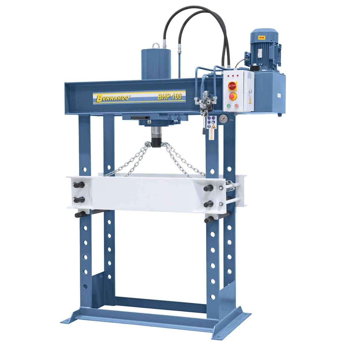 BERNARDO Hydraulische Werkstattpresse mit verschiebbarem Zylinder – Modell BHP 100