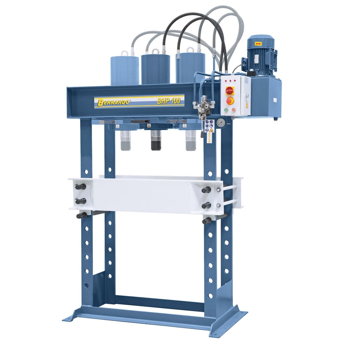 BERNARDO Hydraulische Werkstattpresse mit verschiebbarem Zylinder – Modell BHP 100