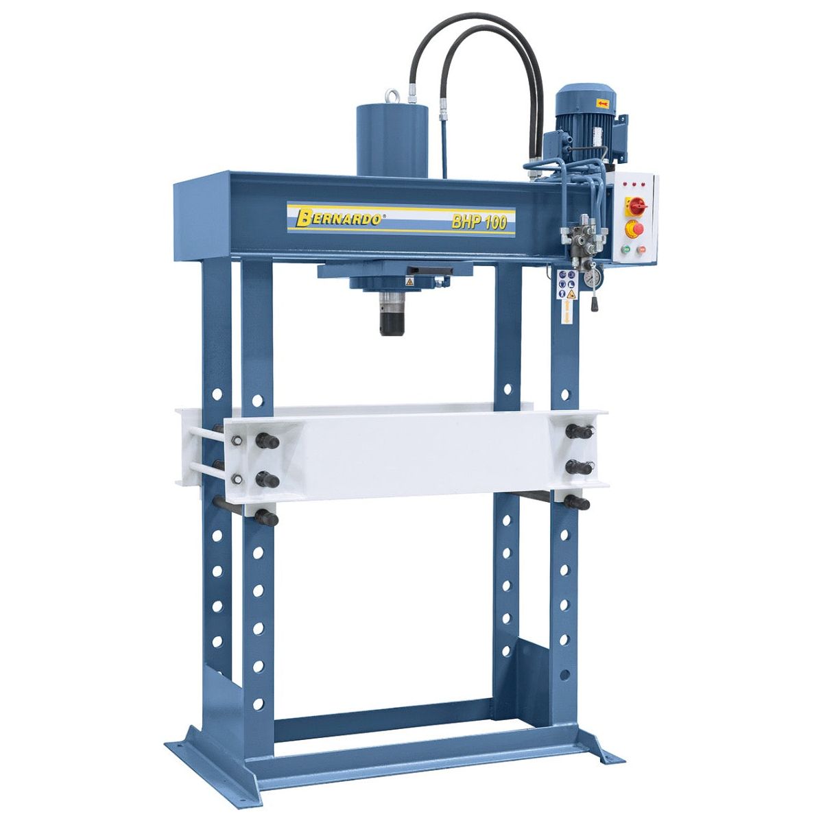 BERNARDO Hydraulische Werkstattpresse mit verschiebbarem Zylinder – Modell BHP 100