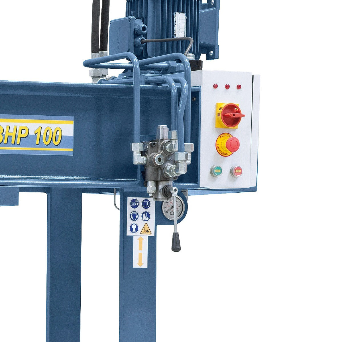 BERNARDO Hydraulische Werkstattpresse mit verschiebbarem Zylinder – Modell BHP 100
