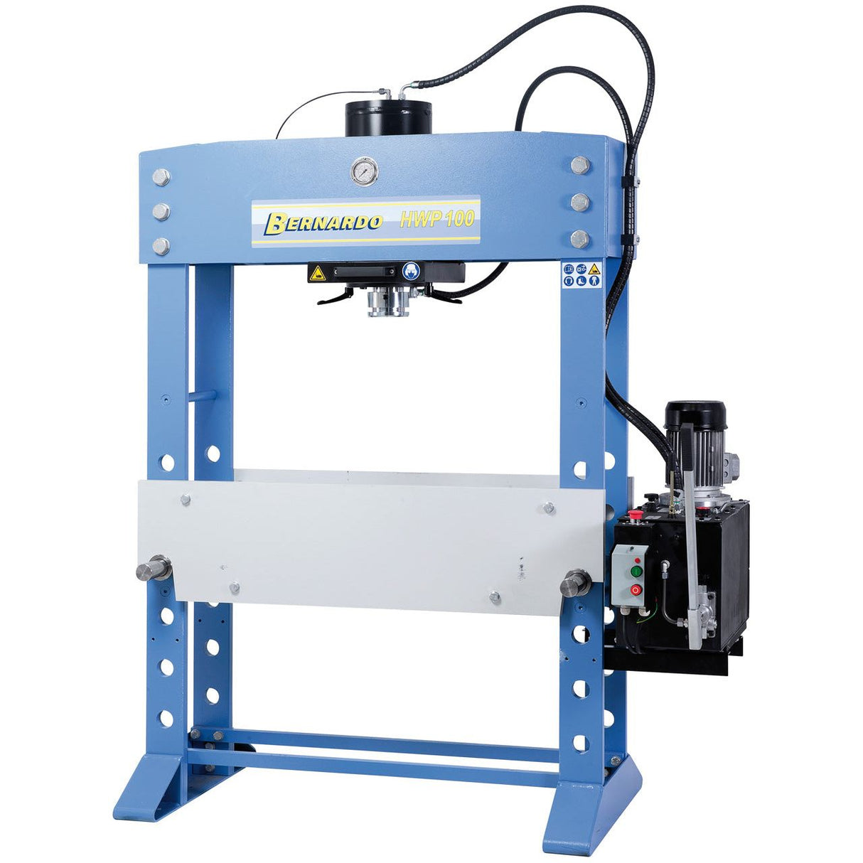 BERNARDO Hydraulische Werkstattpresse mit verschiebbarem Zylinder – Modell HWP 100