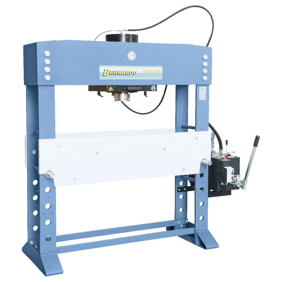 BERNARDO Hydraulische Werkstattpresse mit verschiebbarem Zylinder – Modell HWP 160-1500