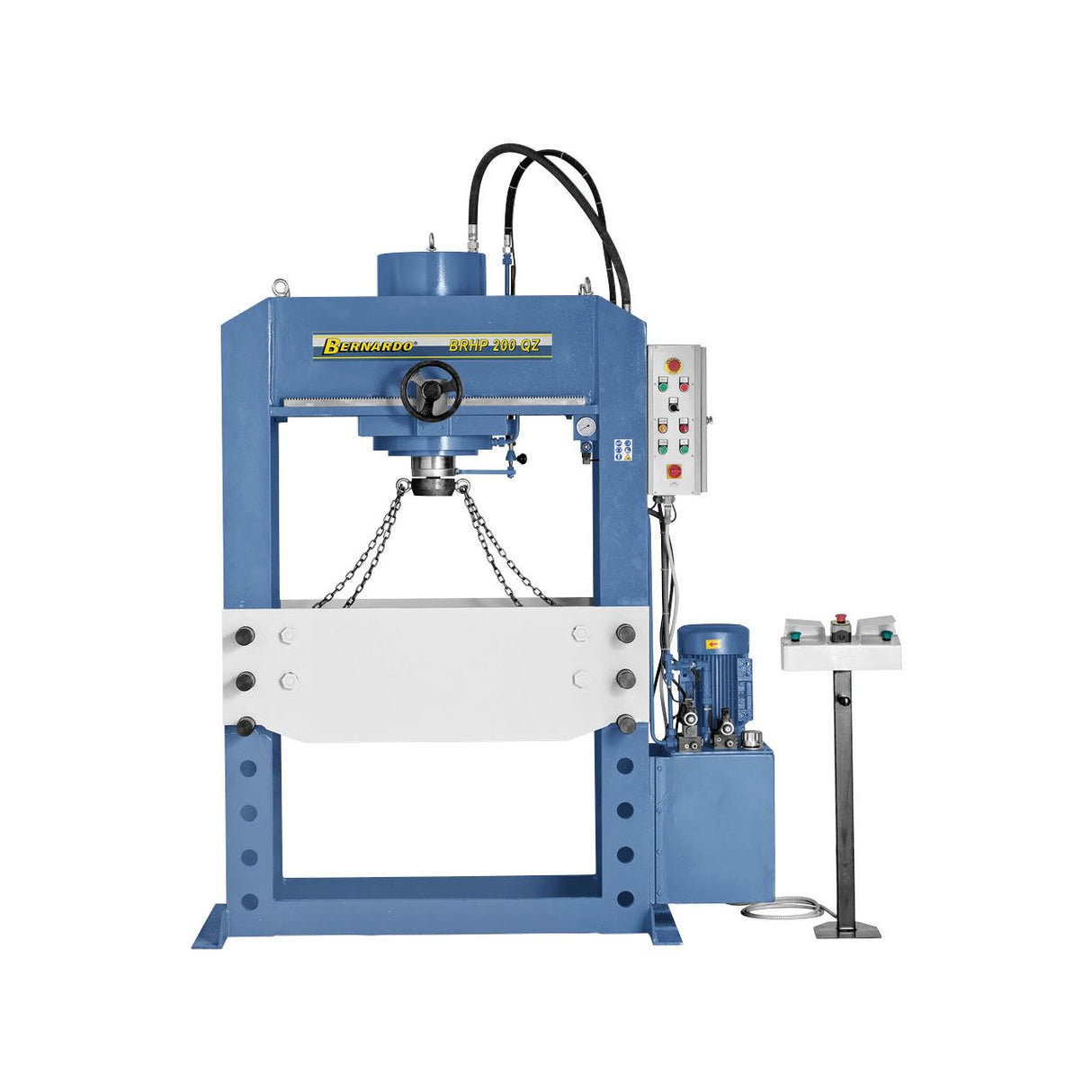BERNARDO Hydraulische Werkstattpresse mit verschiebbarem Zylinder – Modell BRHP 150 QZ