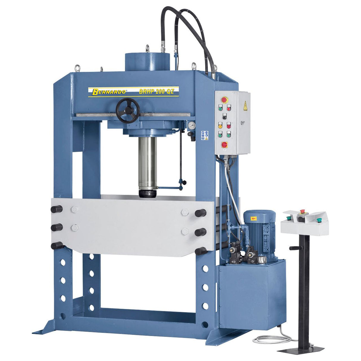 BERNARDO Hydraulische Werkstattpresse mit verschiebbarem Zylinder – Modell BRHP 200 QZ