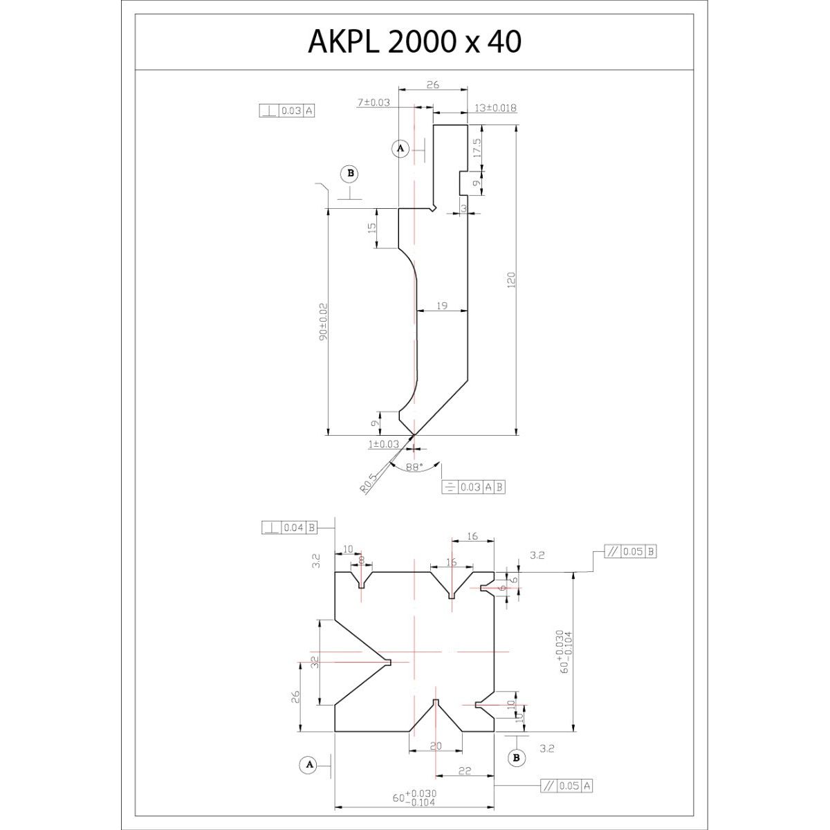 BERNARDO Hydraulische Abkantpresse – Modell AKPL 2000 x 40