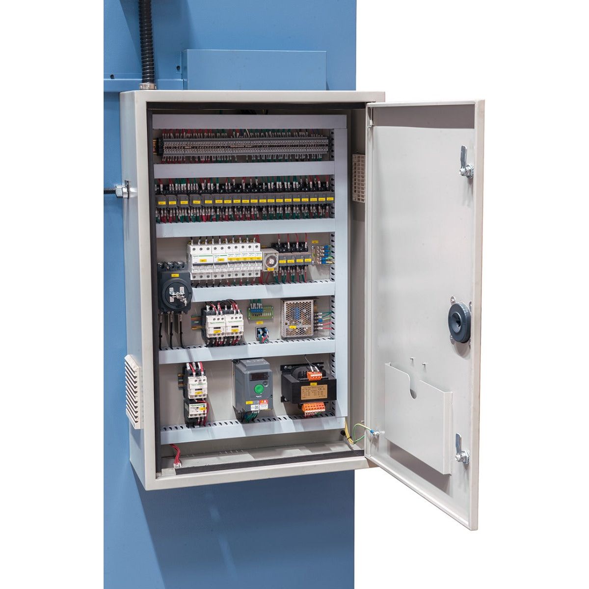 BERNARDO Hydraulische Abkantpresse – Modell AKPL 3200 x 160 mit manueller Bombiereinrichtung